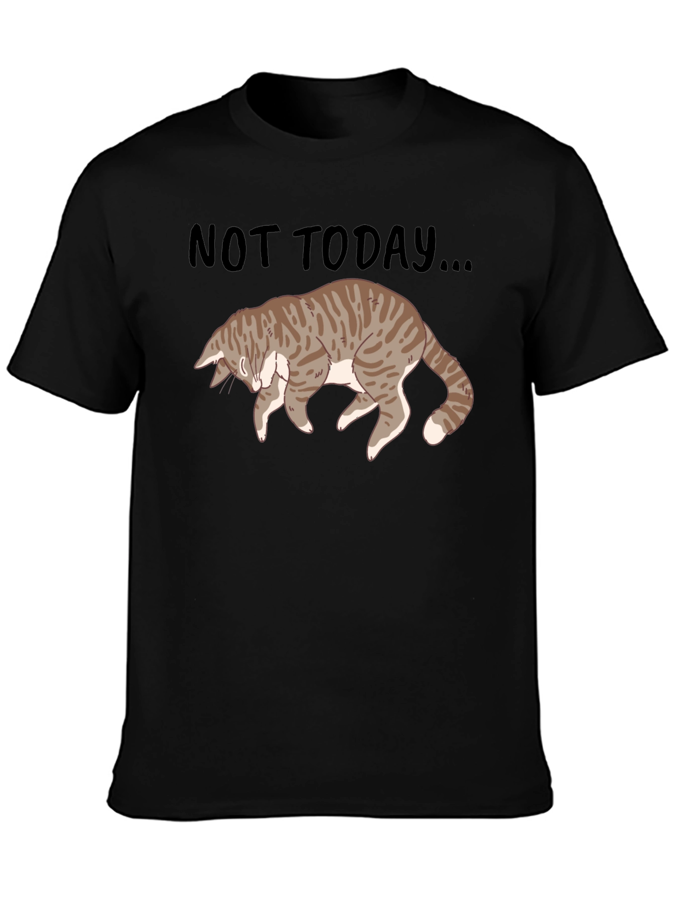 Not Today Cat Graphic T-Shirt