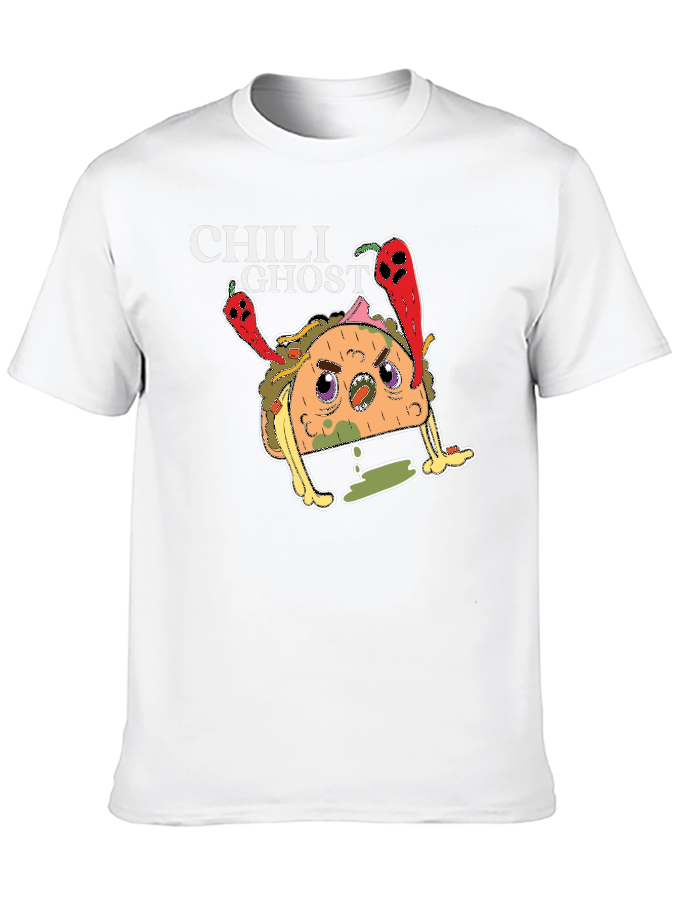 Chili Ghost Taco Graphic T-Shirt