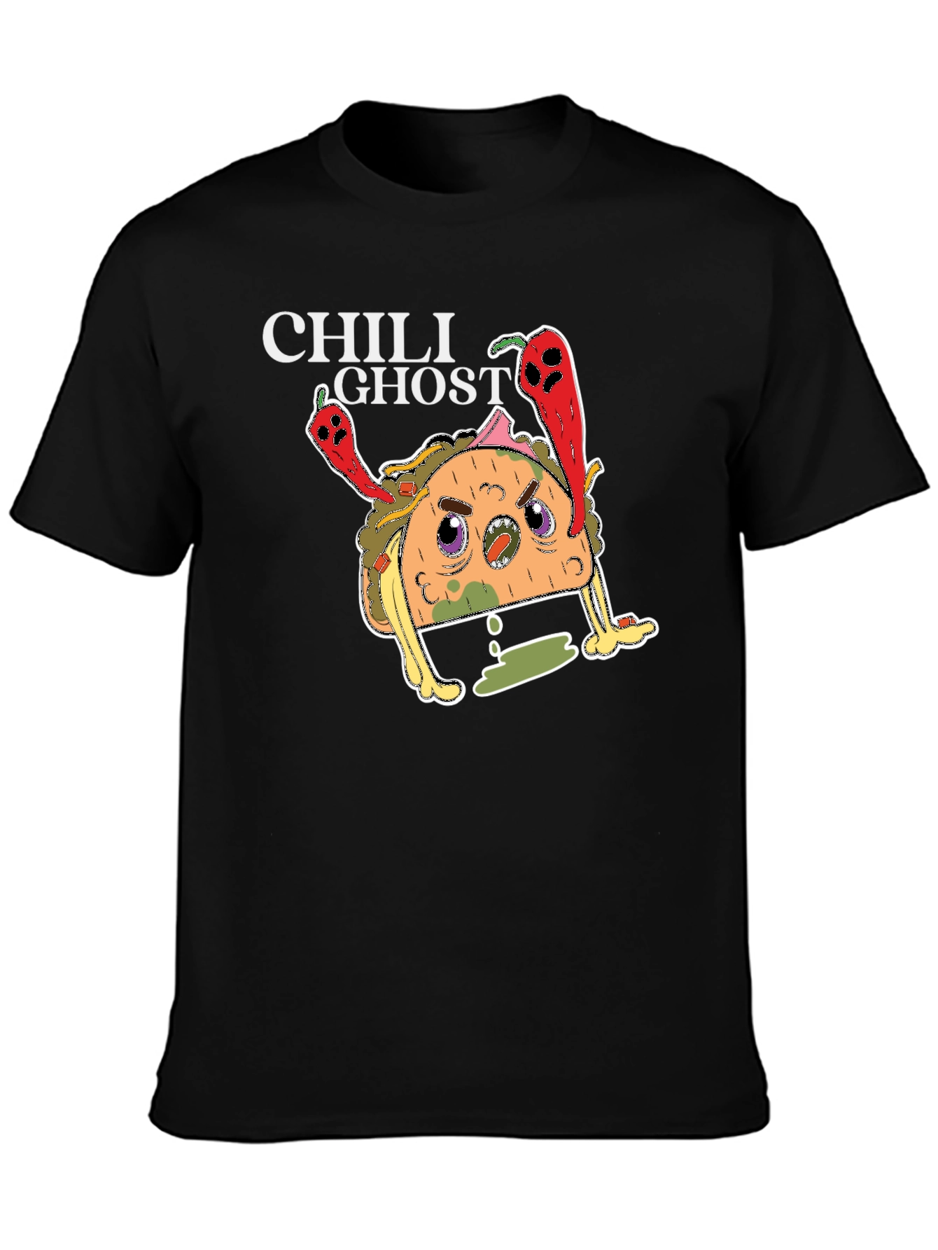 Chili Ghost Taco Graphic T-Shirt