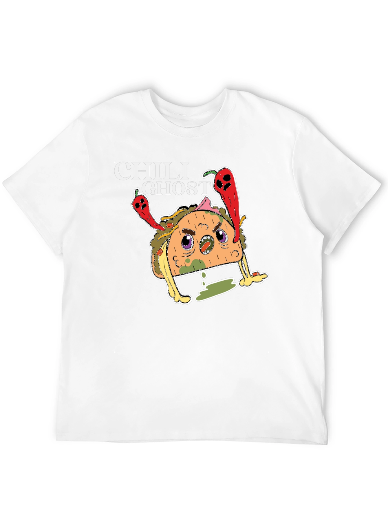 Chili Ghost Taco Graphic T-Shirt