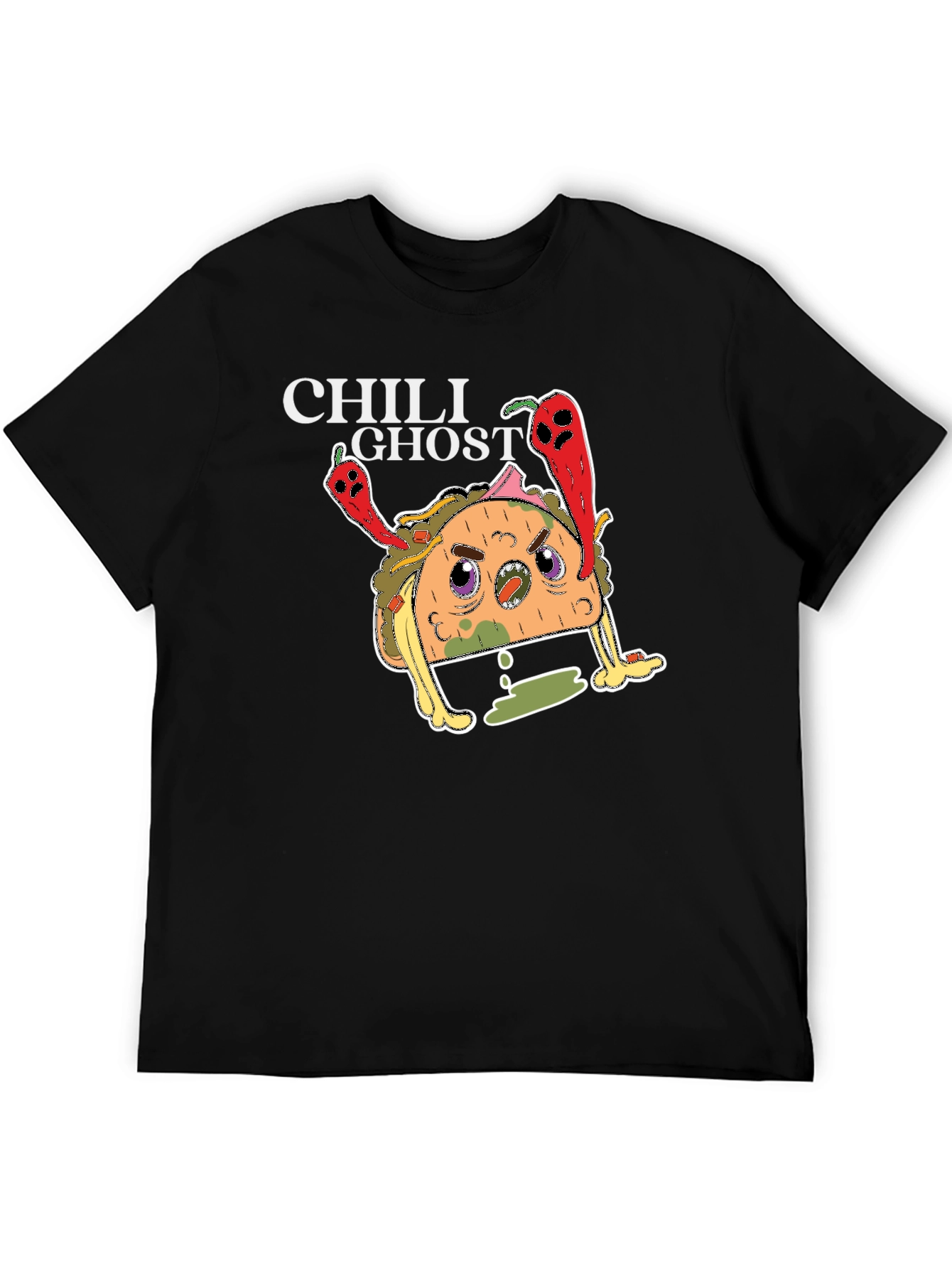 Chili Ghost Taco Graphic T-Shirt