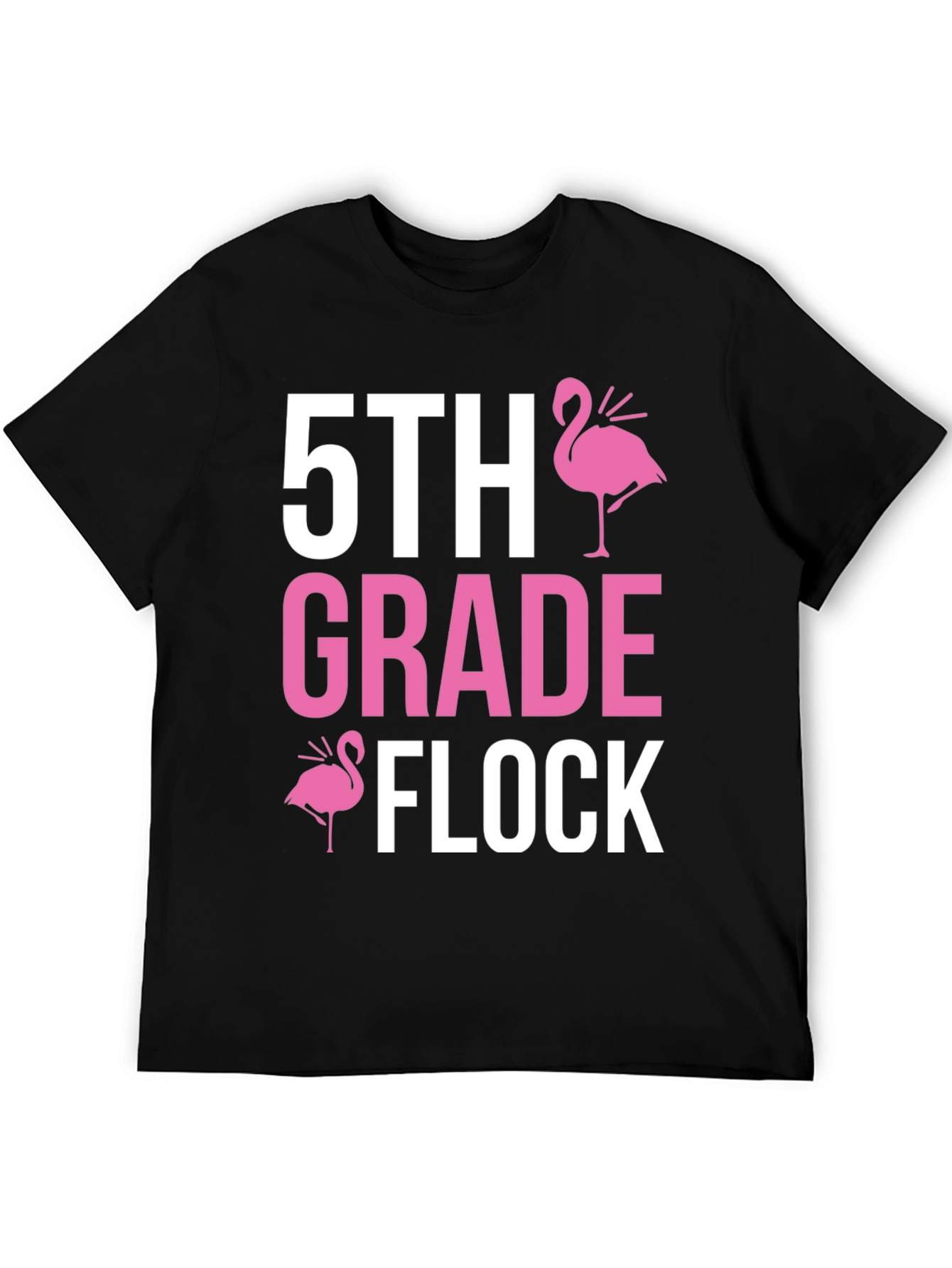 5th Grade Flock T-Shirt - Pink Flamingo