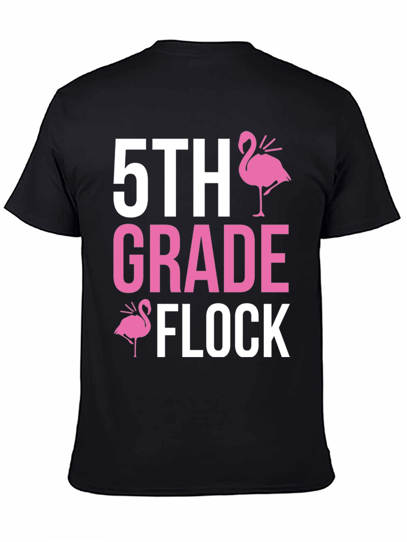 5th Grade Flock T-Shirt - Pink Flamingo