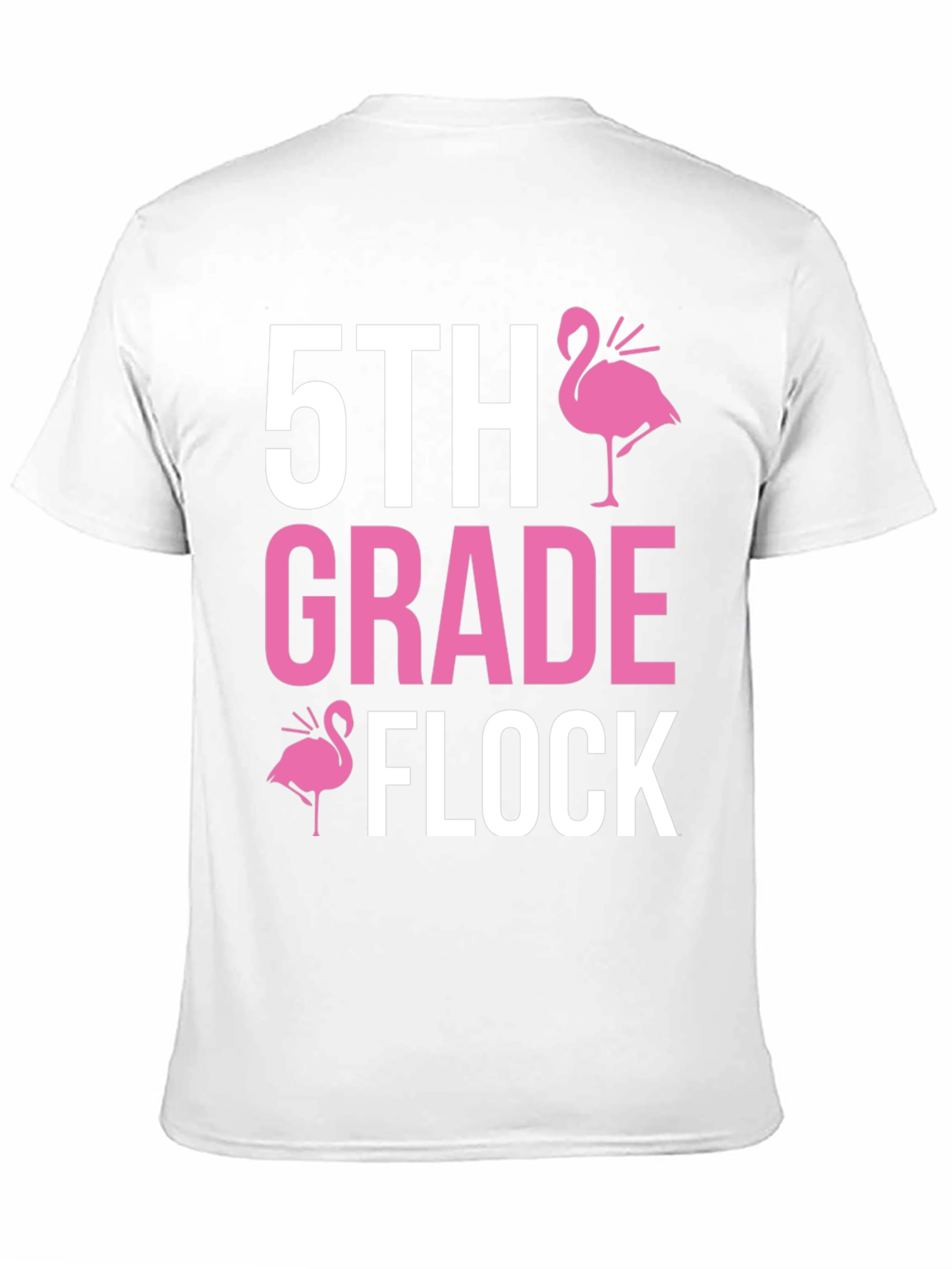 5th Grade Flock T-Shirt - Pink Flamingo