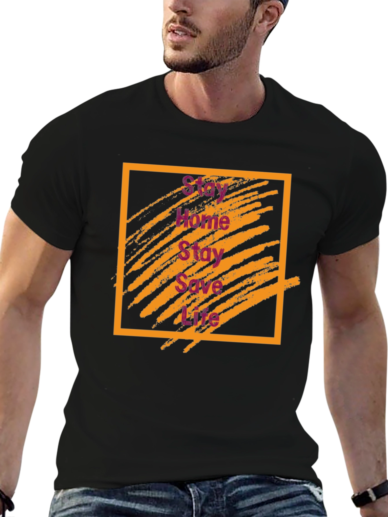 Stay Home Stay Safe Graphic Tee