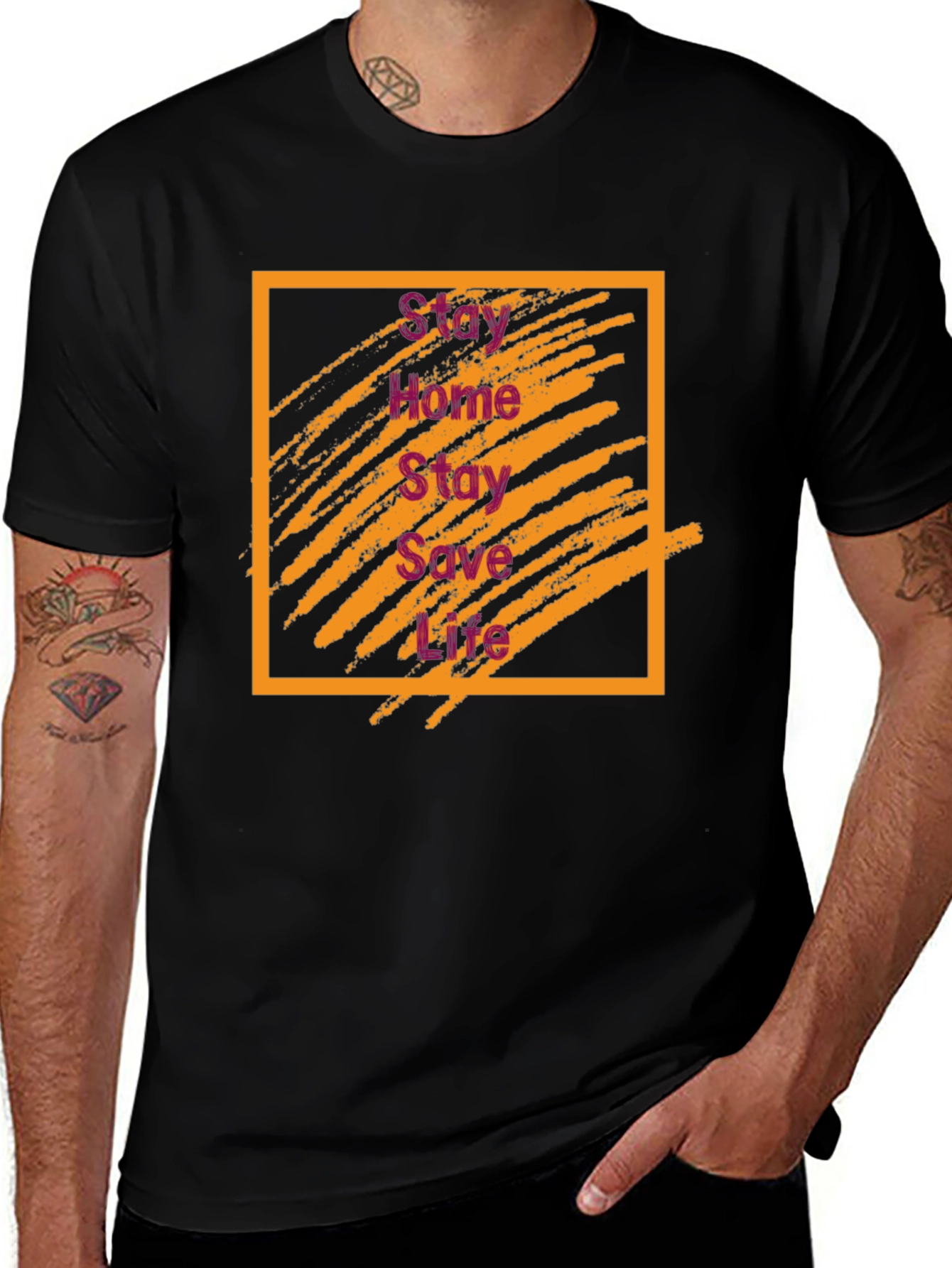 Stay Home Stay Safe Graphic Tee
