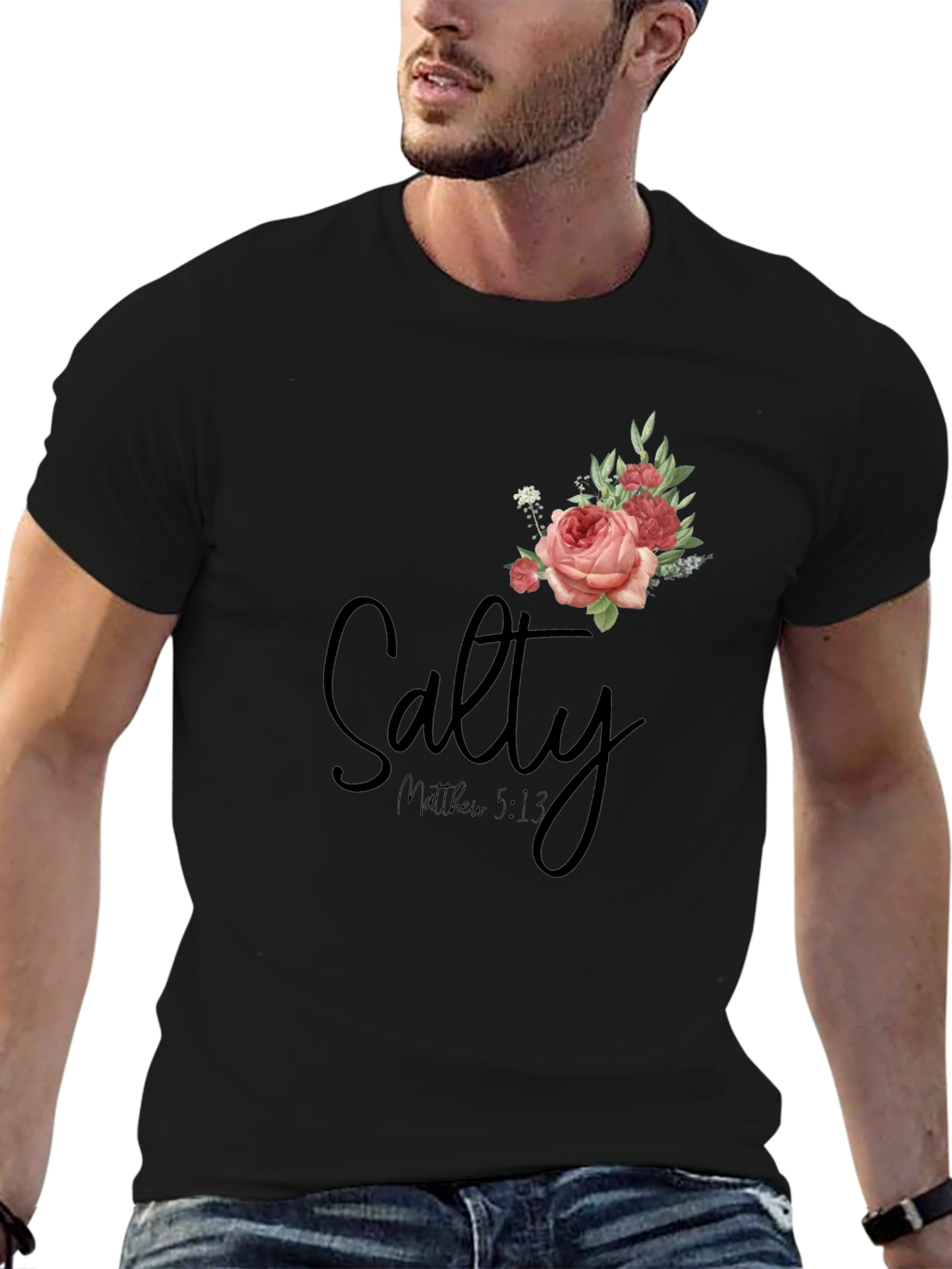 Salty Matthew 5:13 Rose Graphic T-Shirt