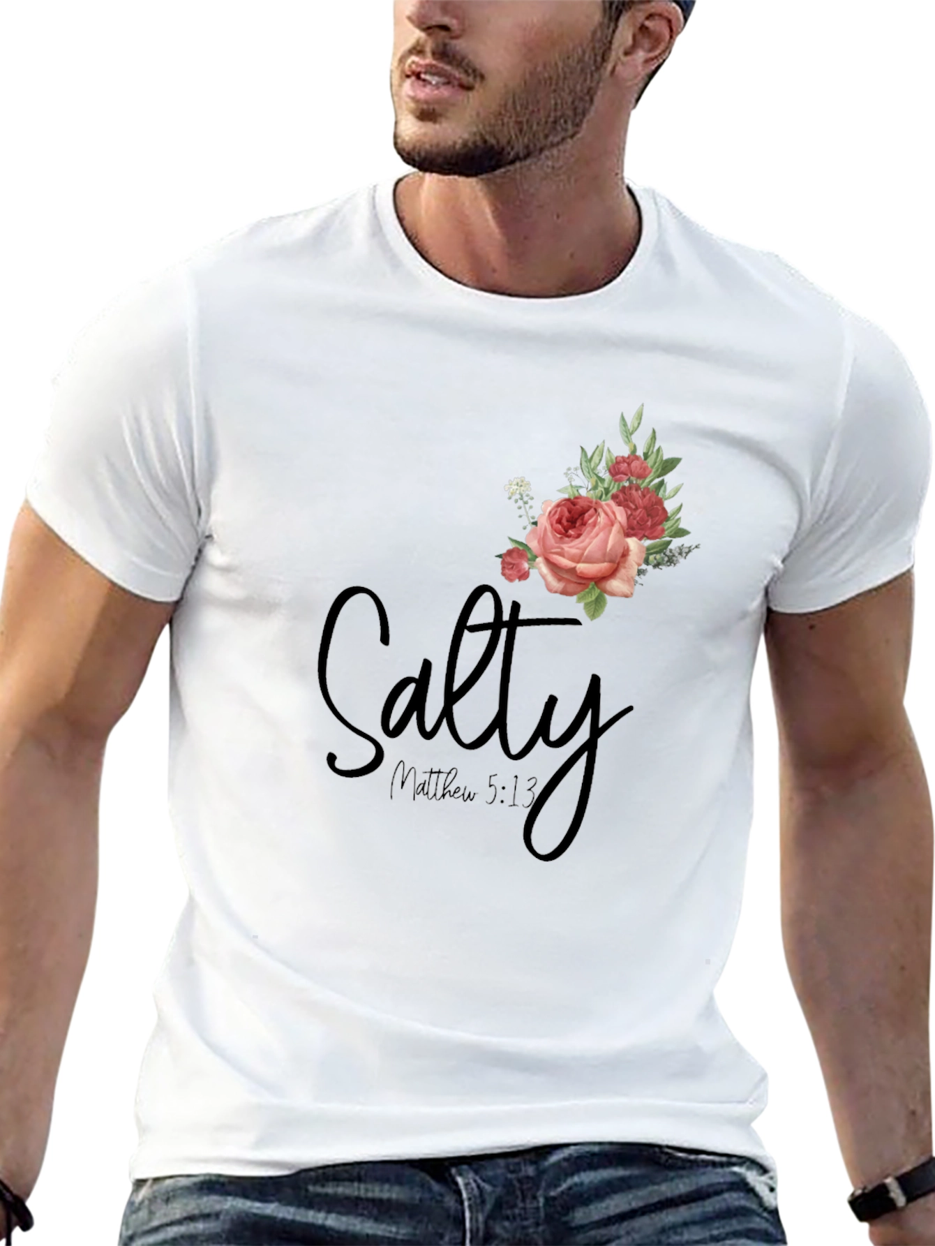Salty Matthew 5:13 Rose Graphic T-Shirt