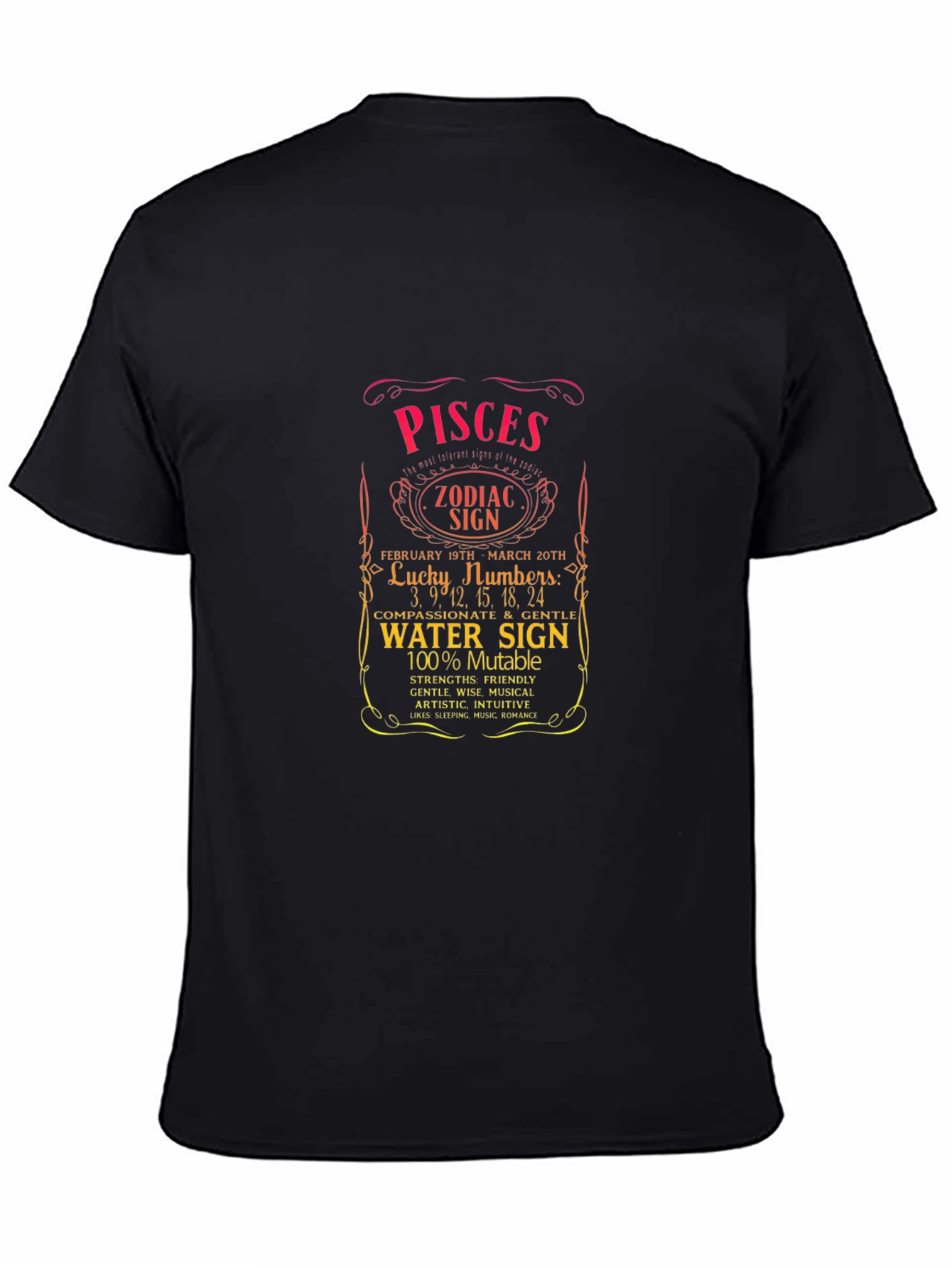Pisces Zodiac Sign Graphic T-Shirt