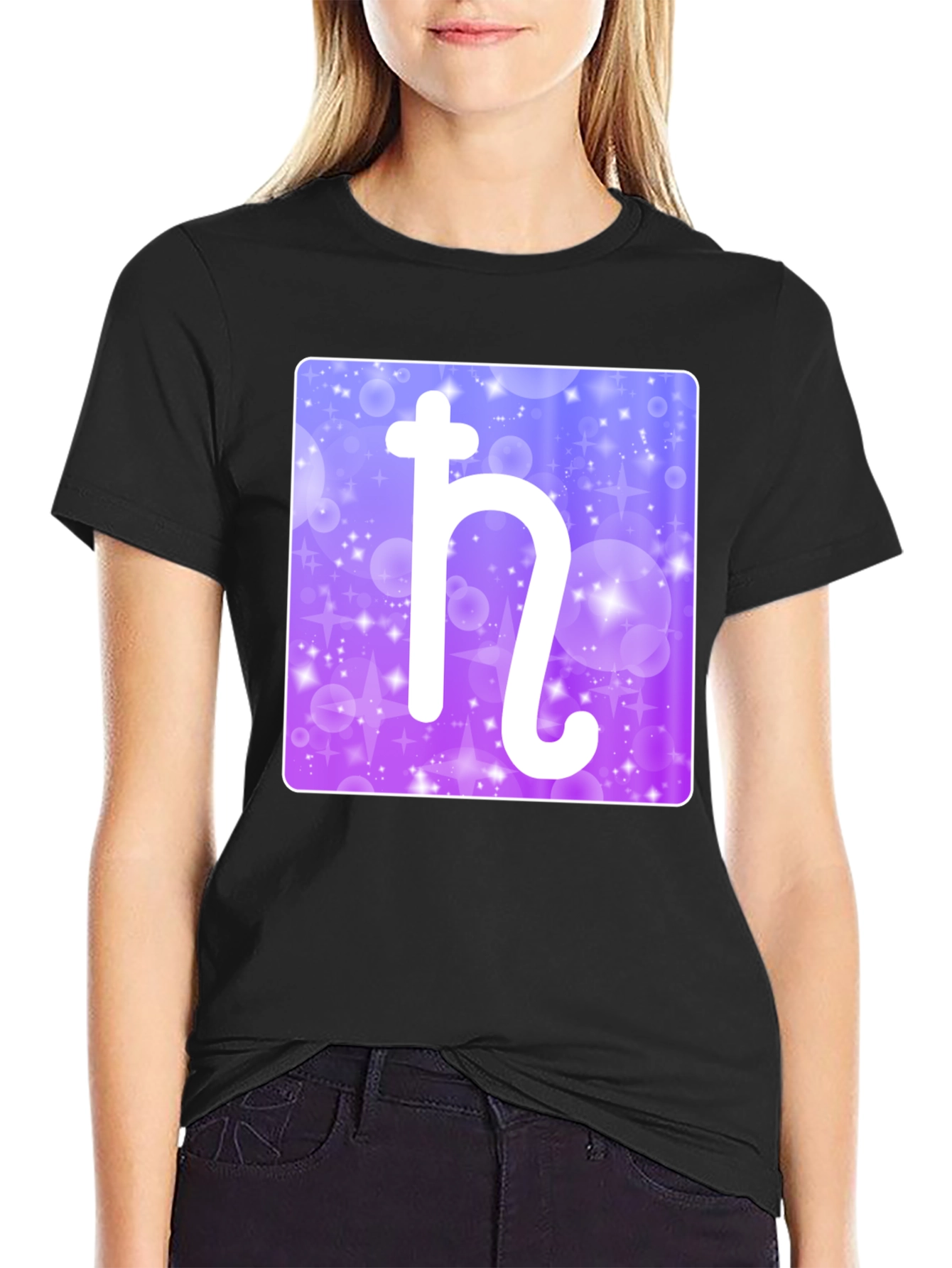 Planet Saturn Symbol Graphic T-Shirt