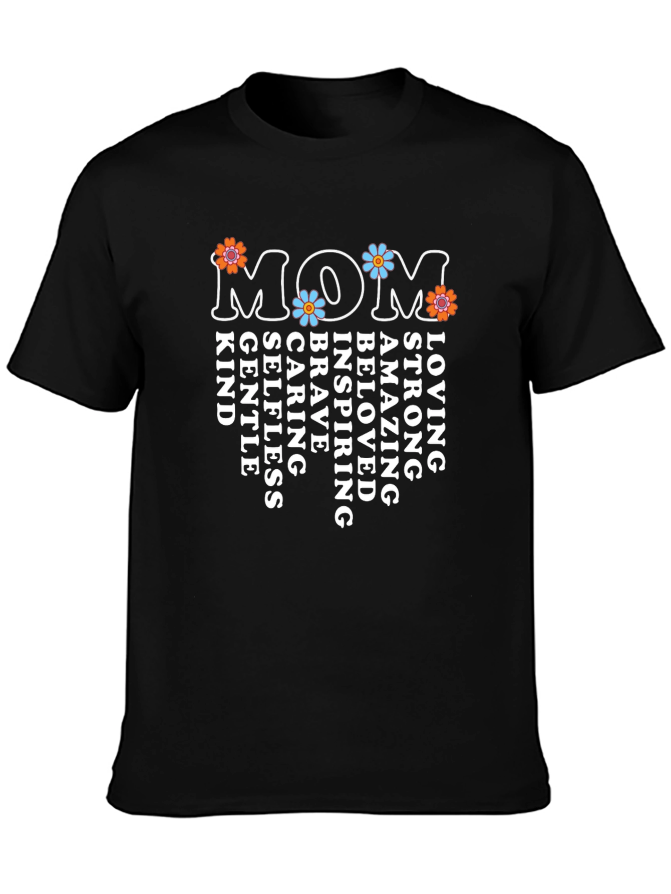 Retro Floral MOM Graphic T-Shirt