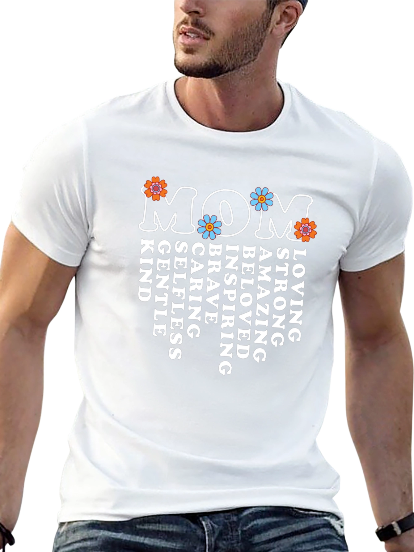 Retro Floral MOM Graphic T-Shirt