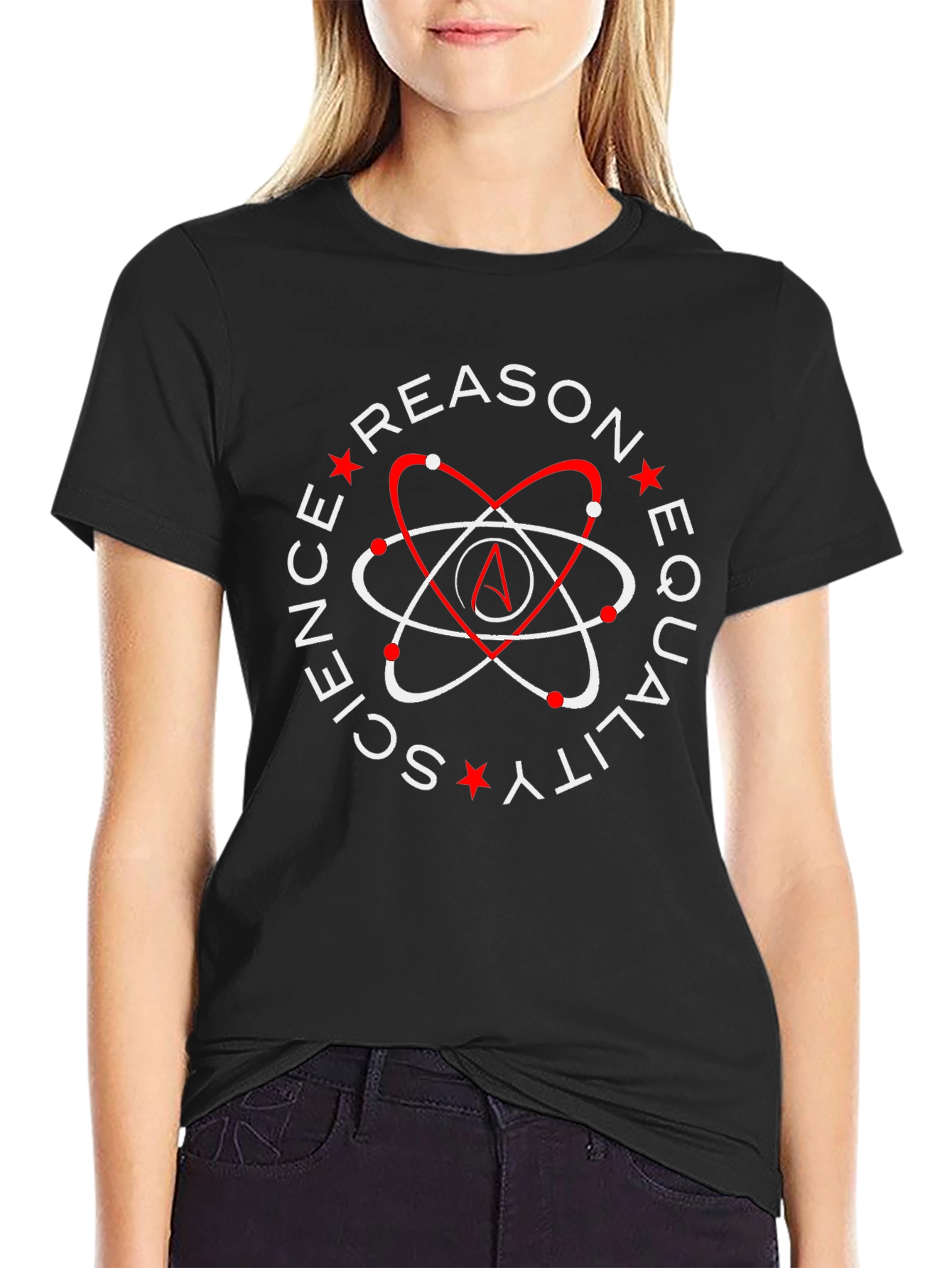 Atheist Symbol T-Shirt - Reason Science Equality Design