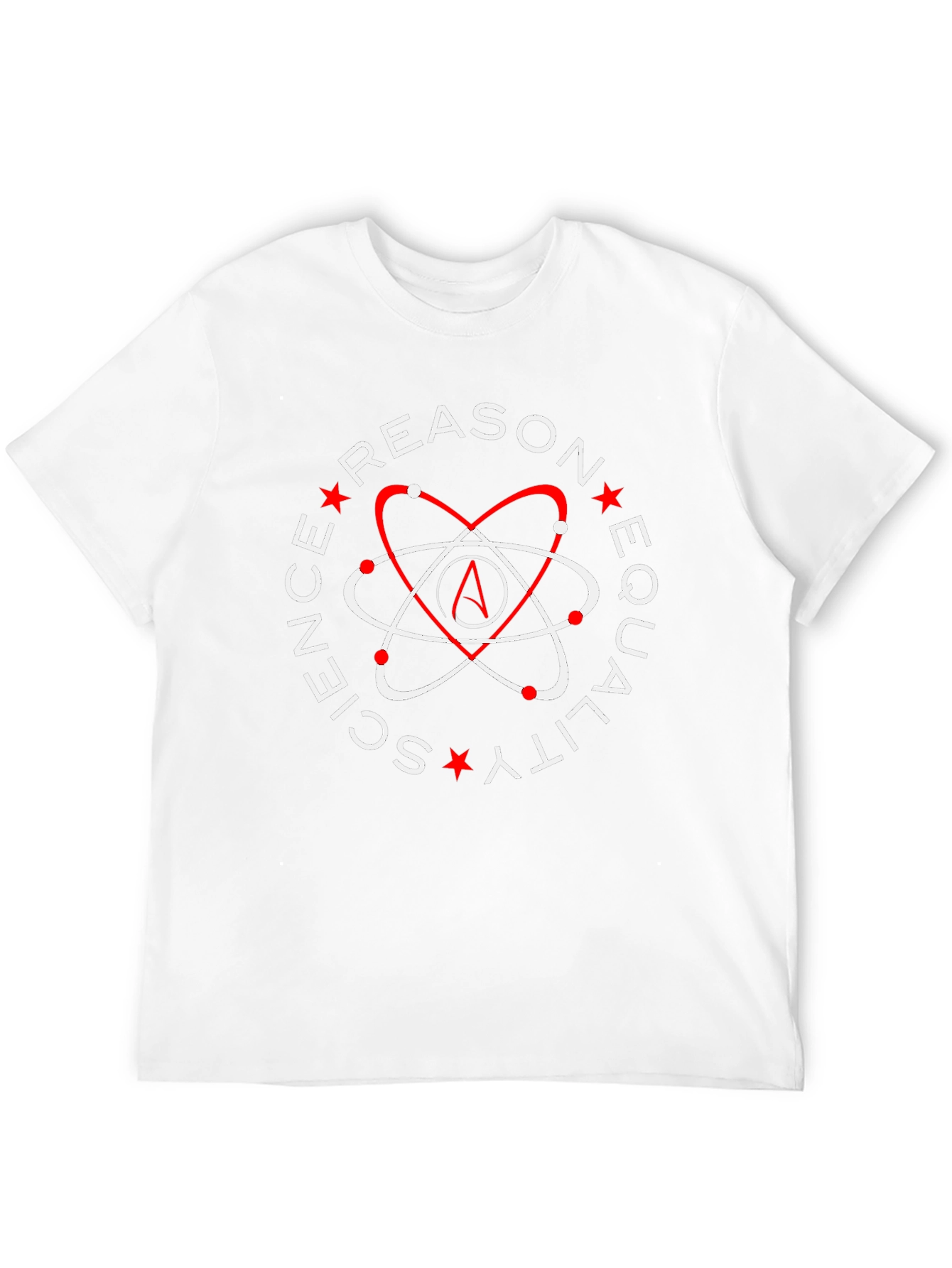 Atheist Symbol T-Shirt - Reason Science Equality Design