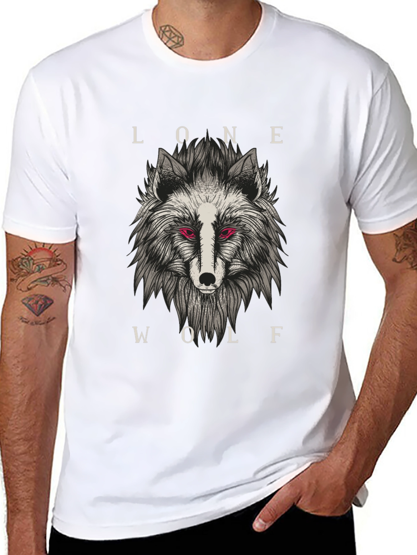 Lone Wolf Graphic Tee - Black