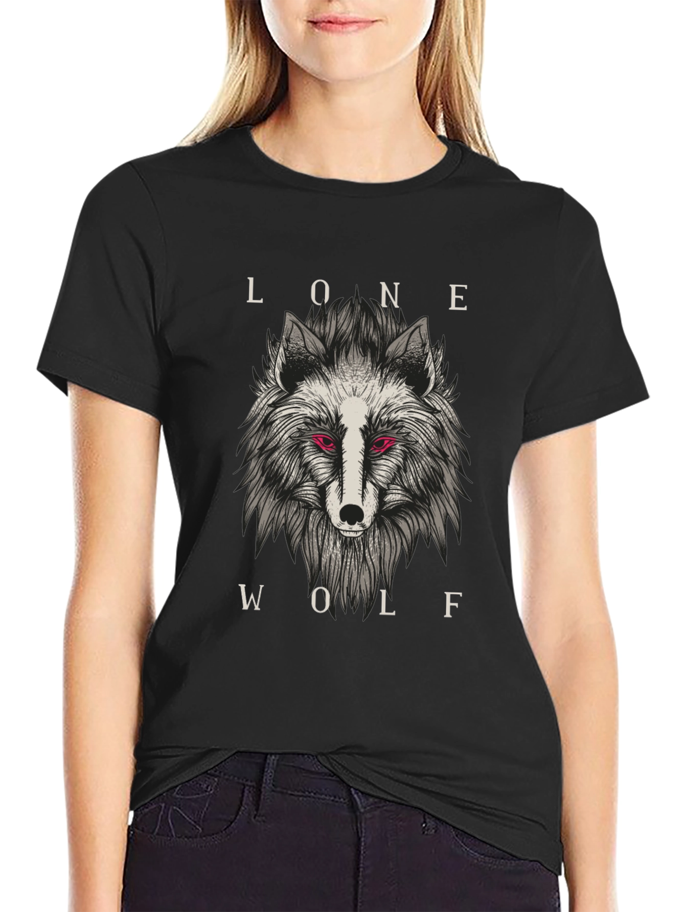 Lone Wolf Graphic Tee - Black