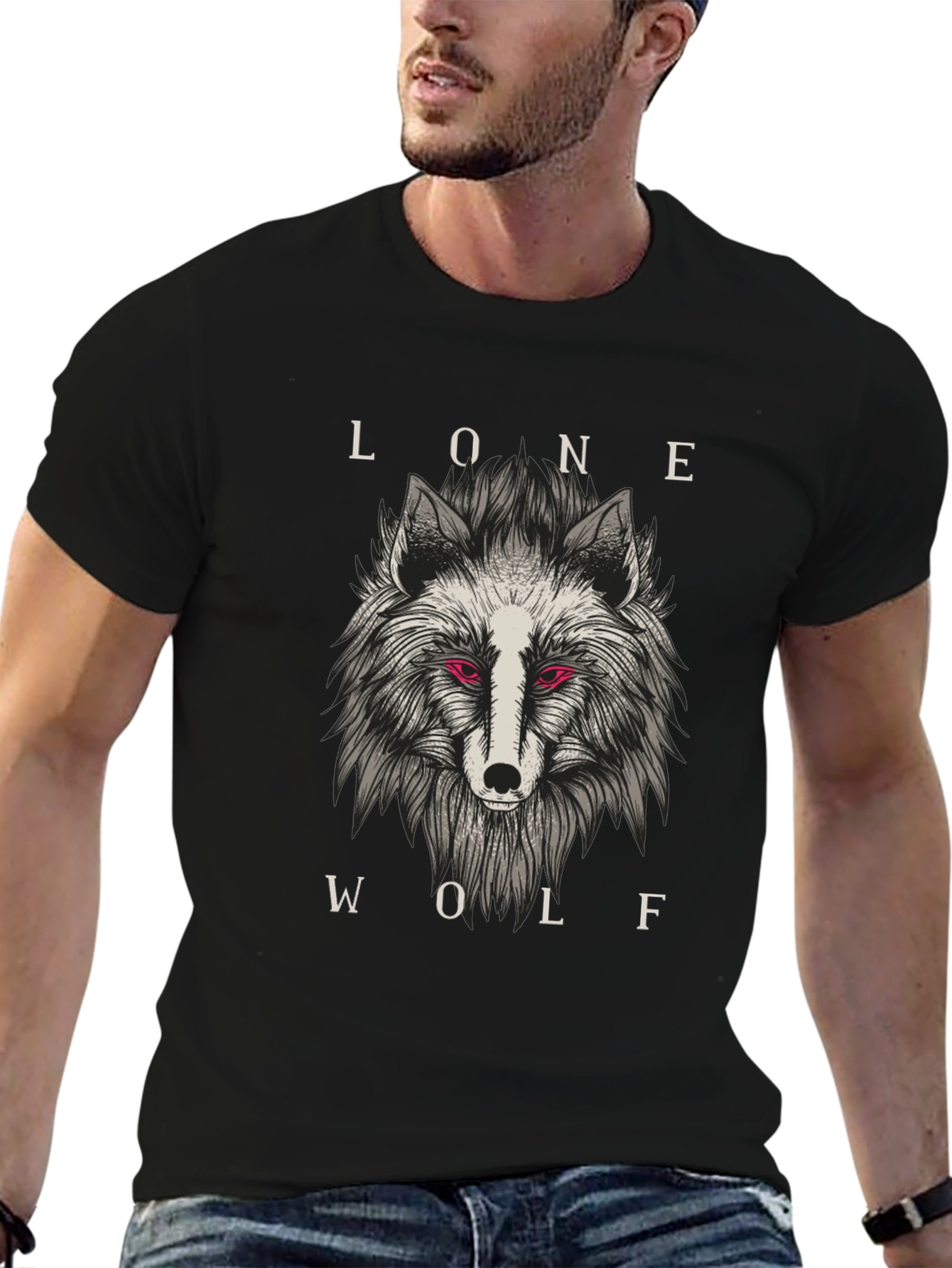 Lone Wolf Graphic Tee - Black