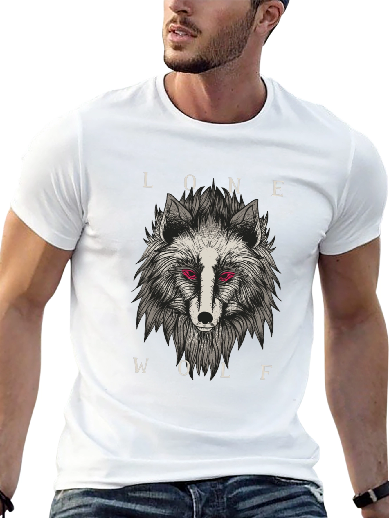 Lone Wolf Graphic Tee - Black