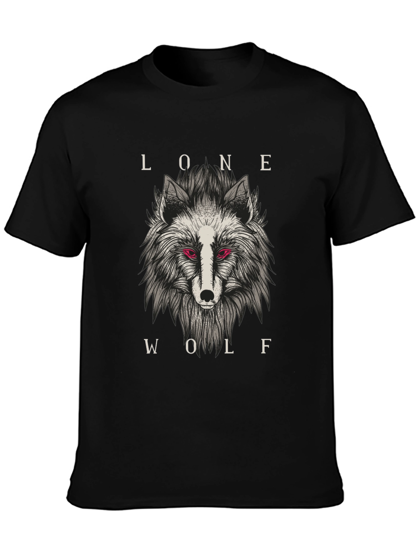 Lone Wolf Graphic Tee - Black