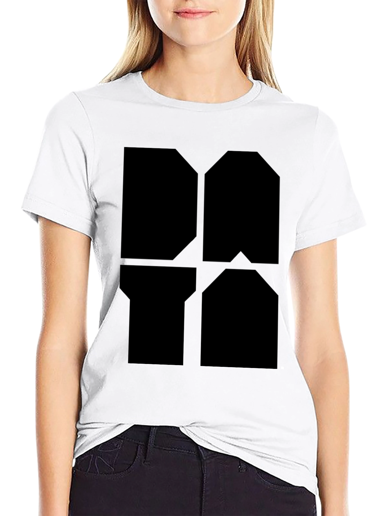Geometric Black Graphic Tee - Modern Style