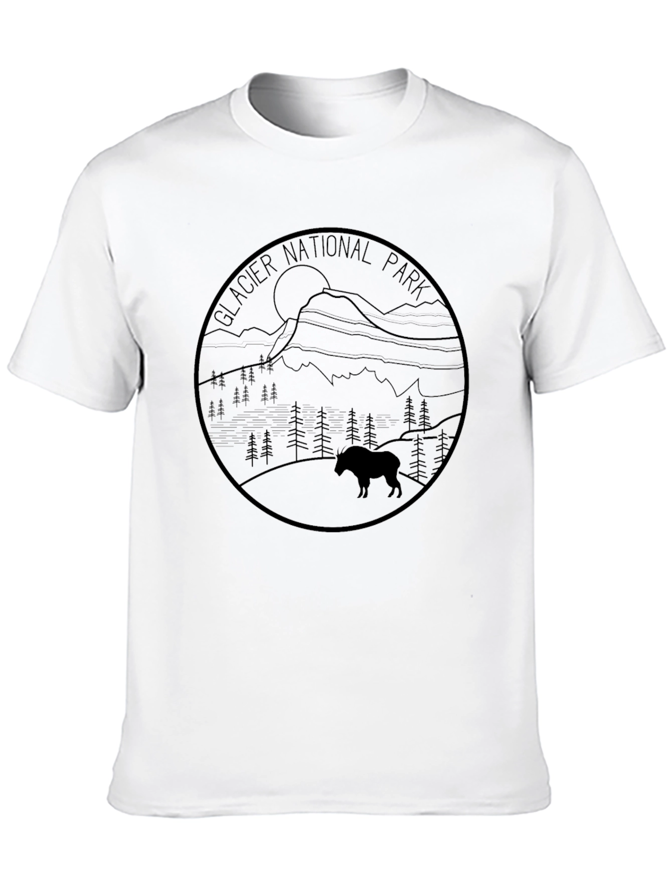 Glacier National Park Graphic Tee - Black
