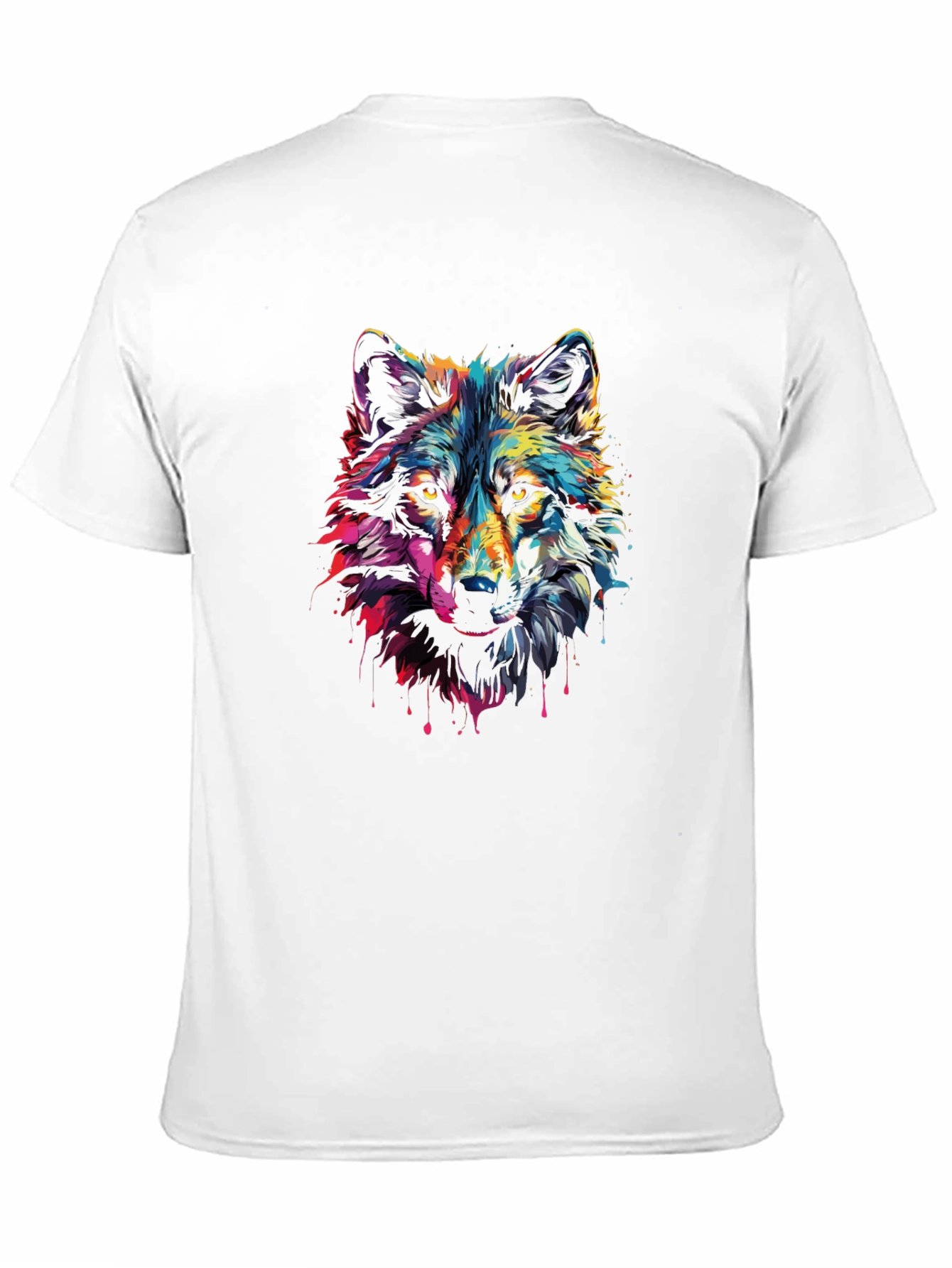 Vivid Wolf Graphic T-Shirt - Stylish Mens Tee
