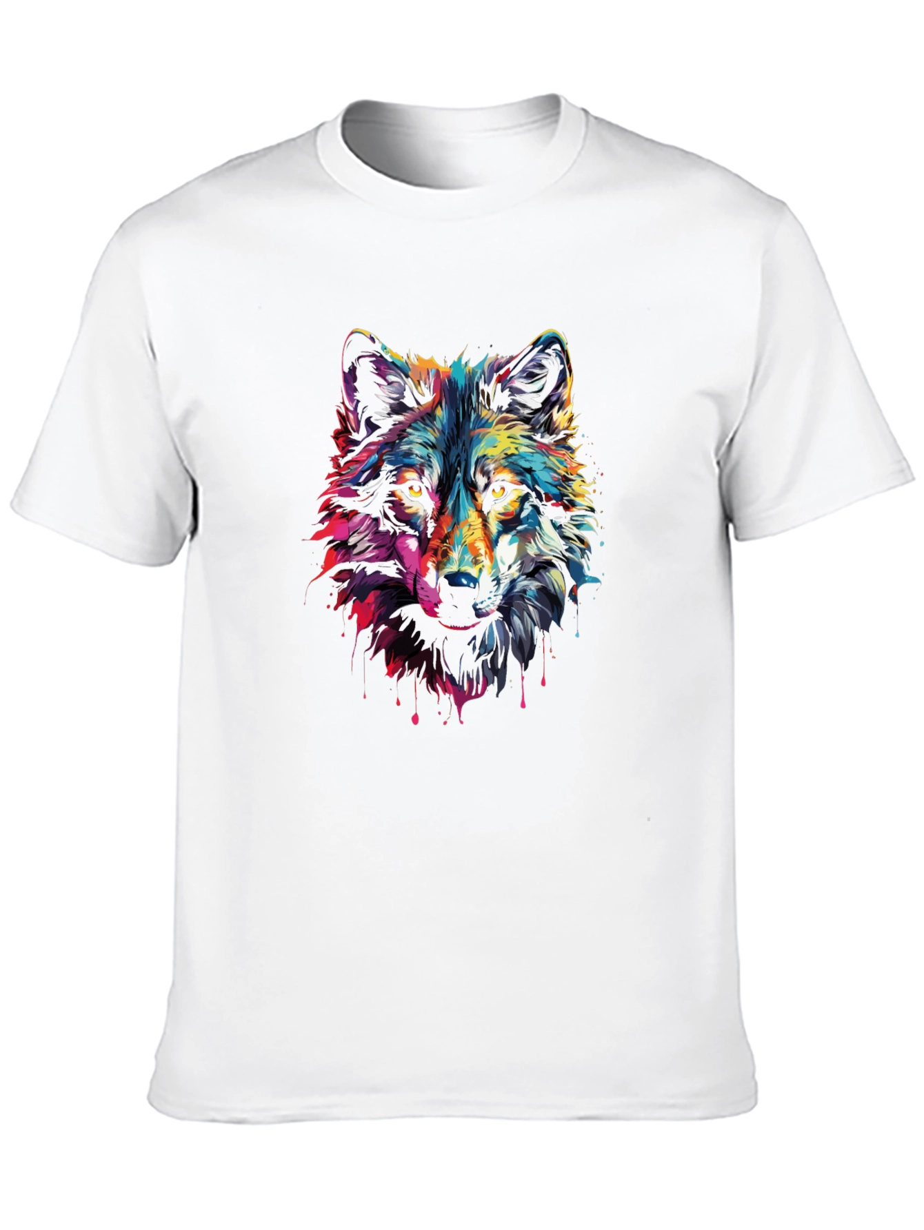 Vivid Wolf Graphic T-Shirt - Stylish Mens Tee