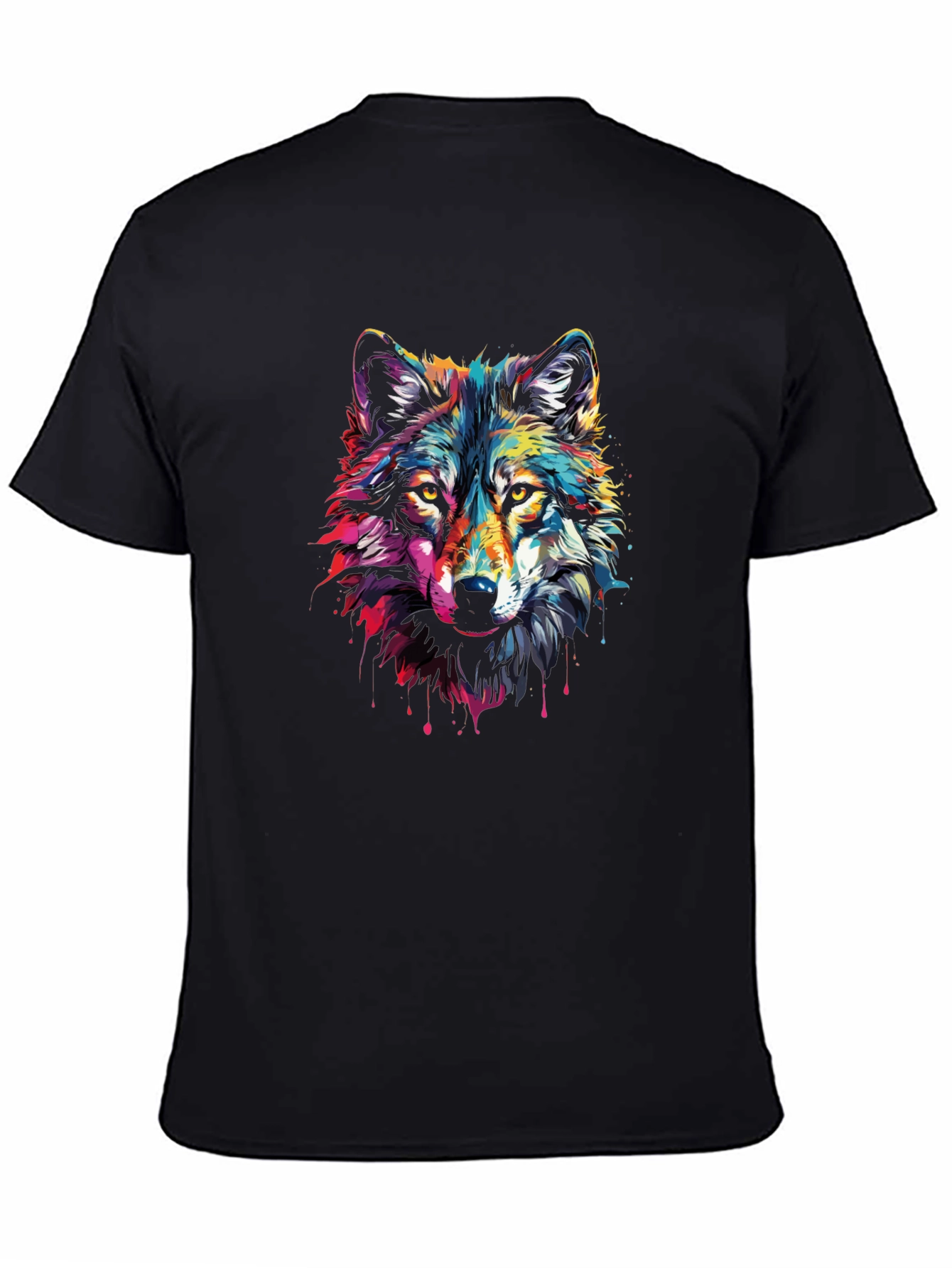 Vivid Wolf Graphic T-Shirt - Stylish Mens Tee