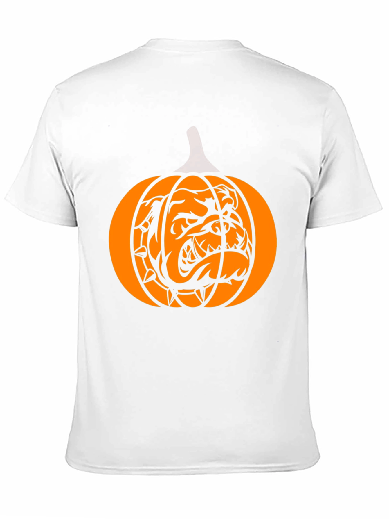 Bulldog Pumpkin Halloween Graphic Tee - Black