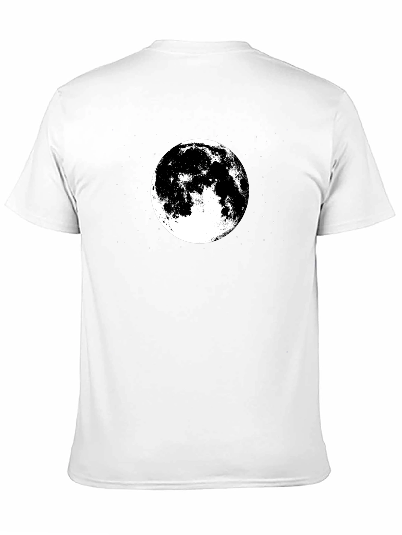 Moon Graphic Tee - Black Cotton T-Shirt
