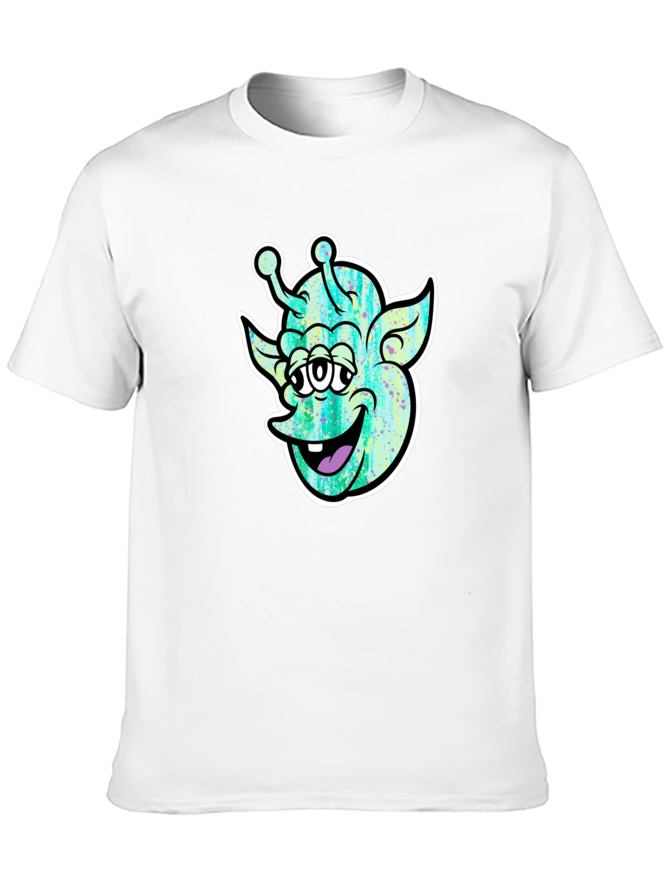 Funky Alien Graphic Black T-Shirt