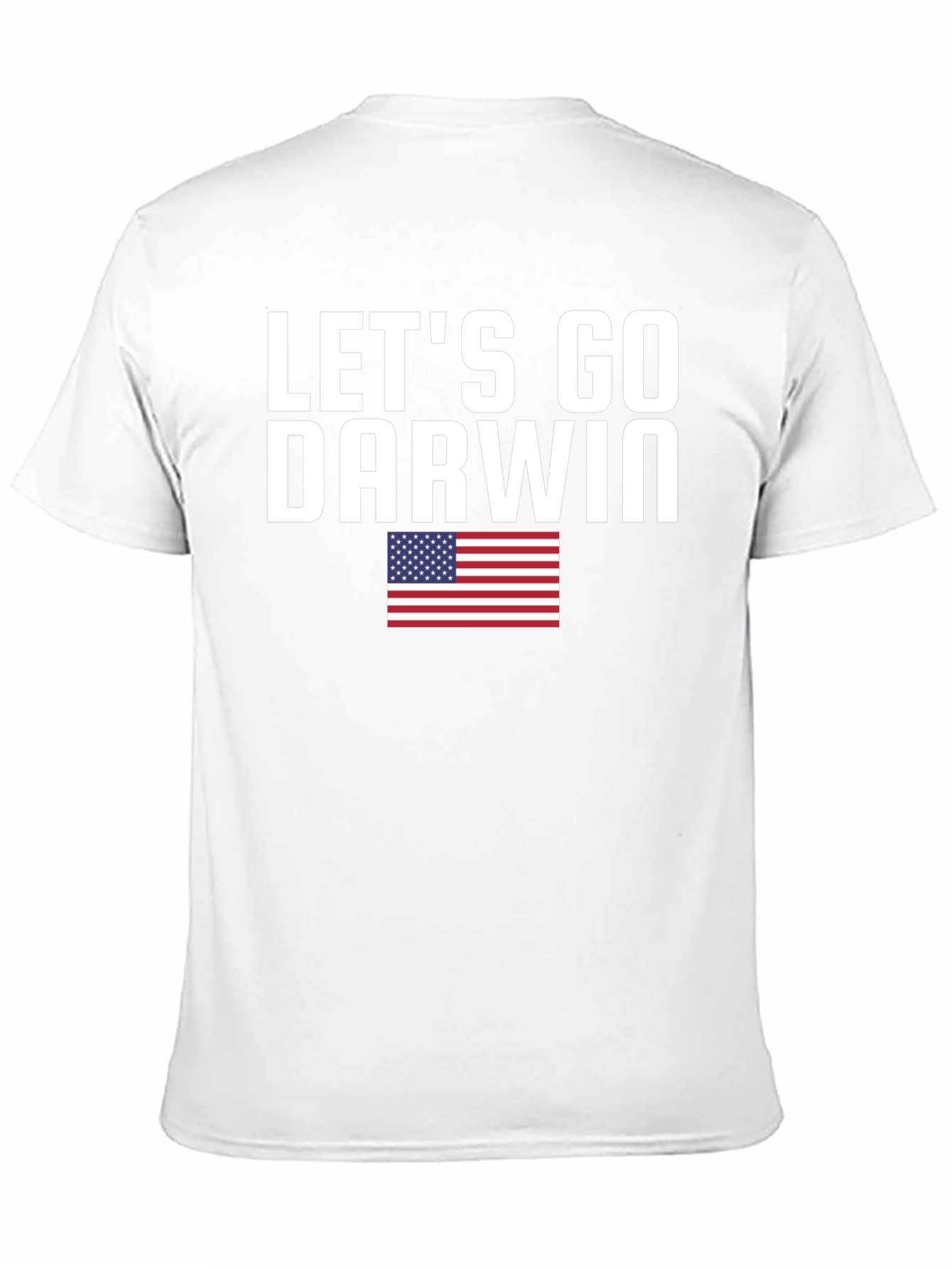 Lets Go Darwin T-Shirt American Flag Black