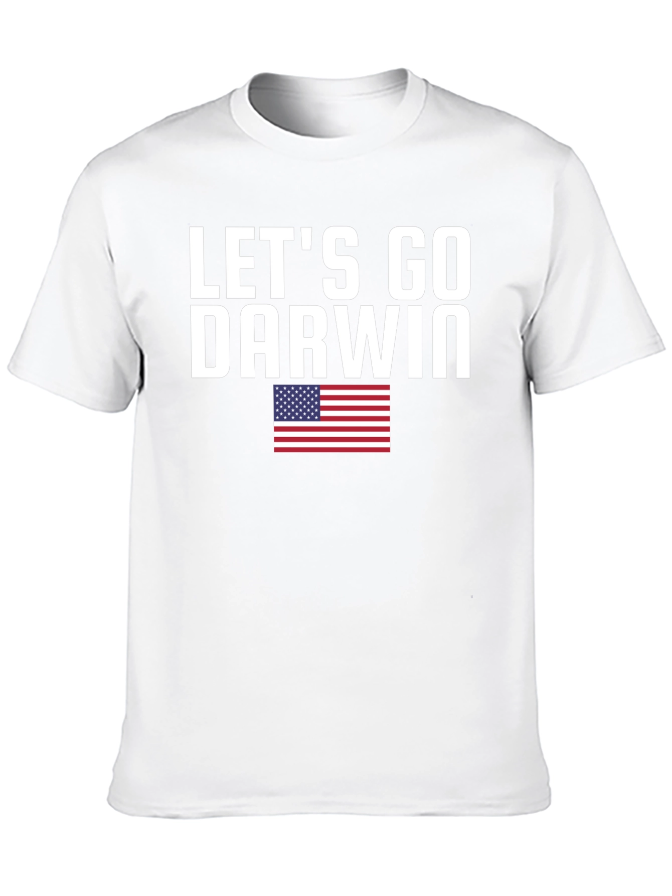 Lets Go Darwin T-Shirt American Flag Black