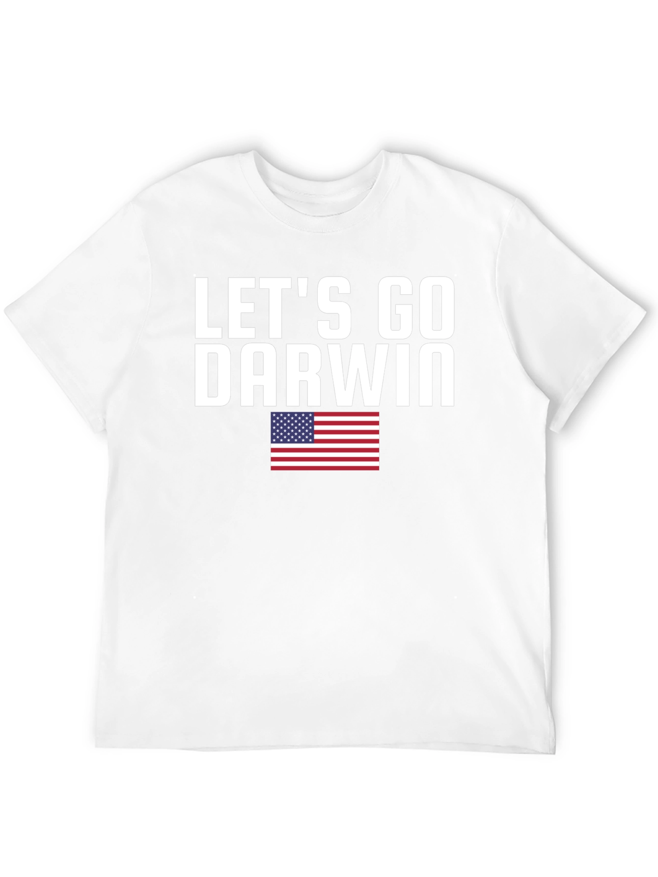 Lets Go Darwin T-Shirt American Flag Black