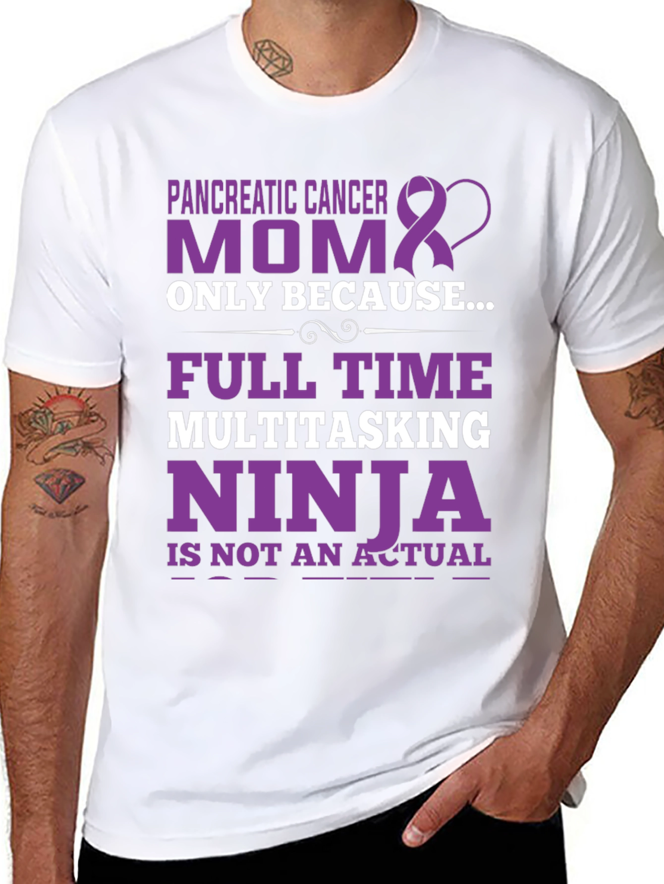 Pancreatic Cancer Awareness Mom T-Shirt
