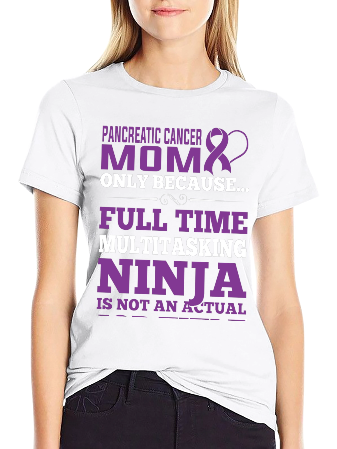 Pancreatic Cancer Awareness Mom T-Shirt