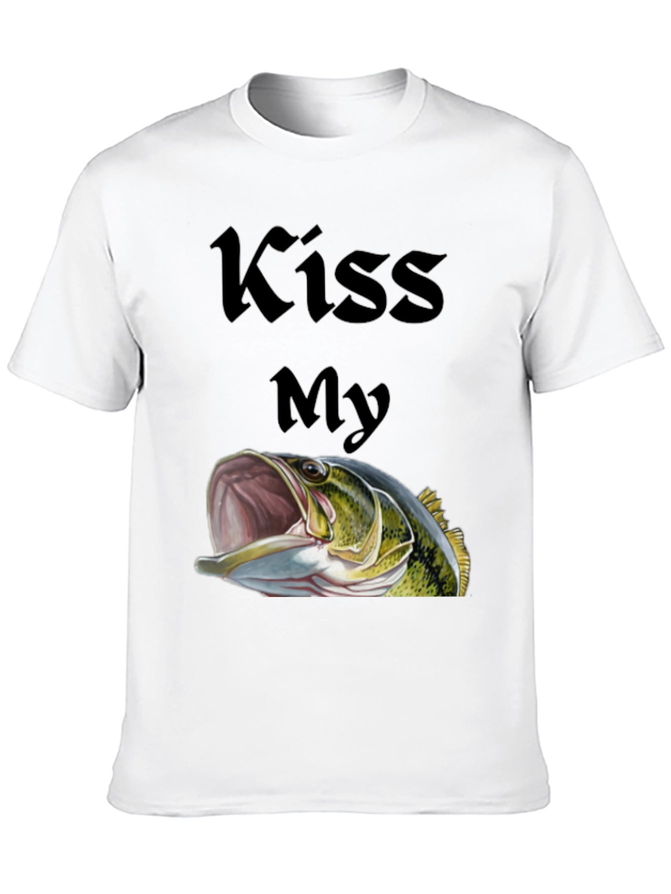 Kiss My Bass Graphic Tee - Black Fishing T-Shirt