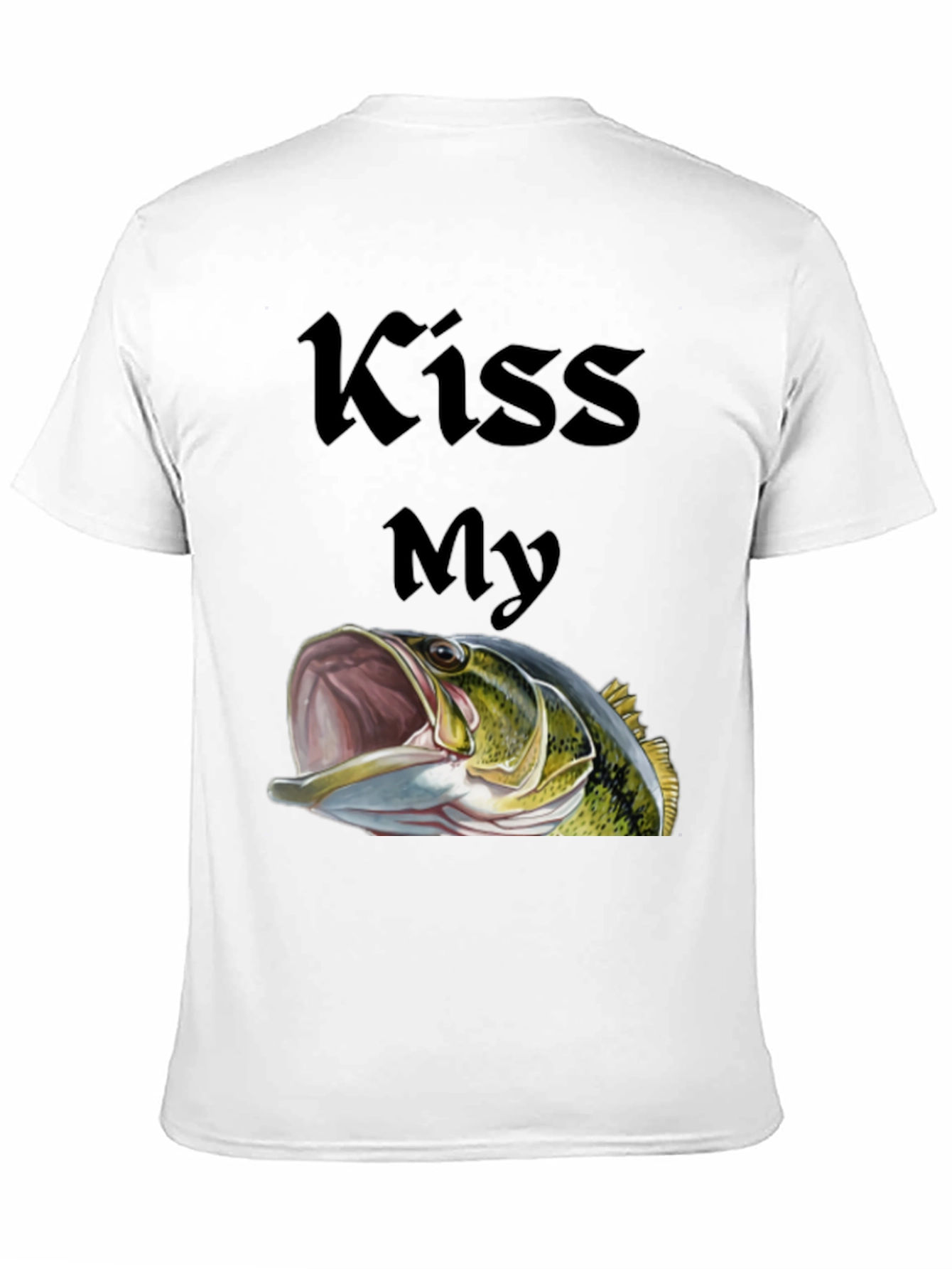 Kiss My Bass Graphic Tee - Black Fishing T-Shirt