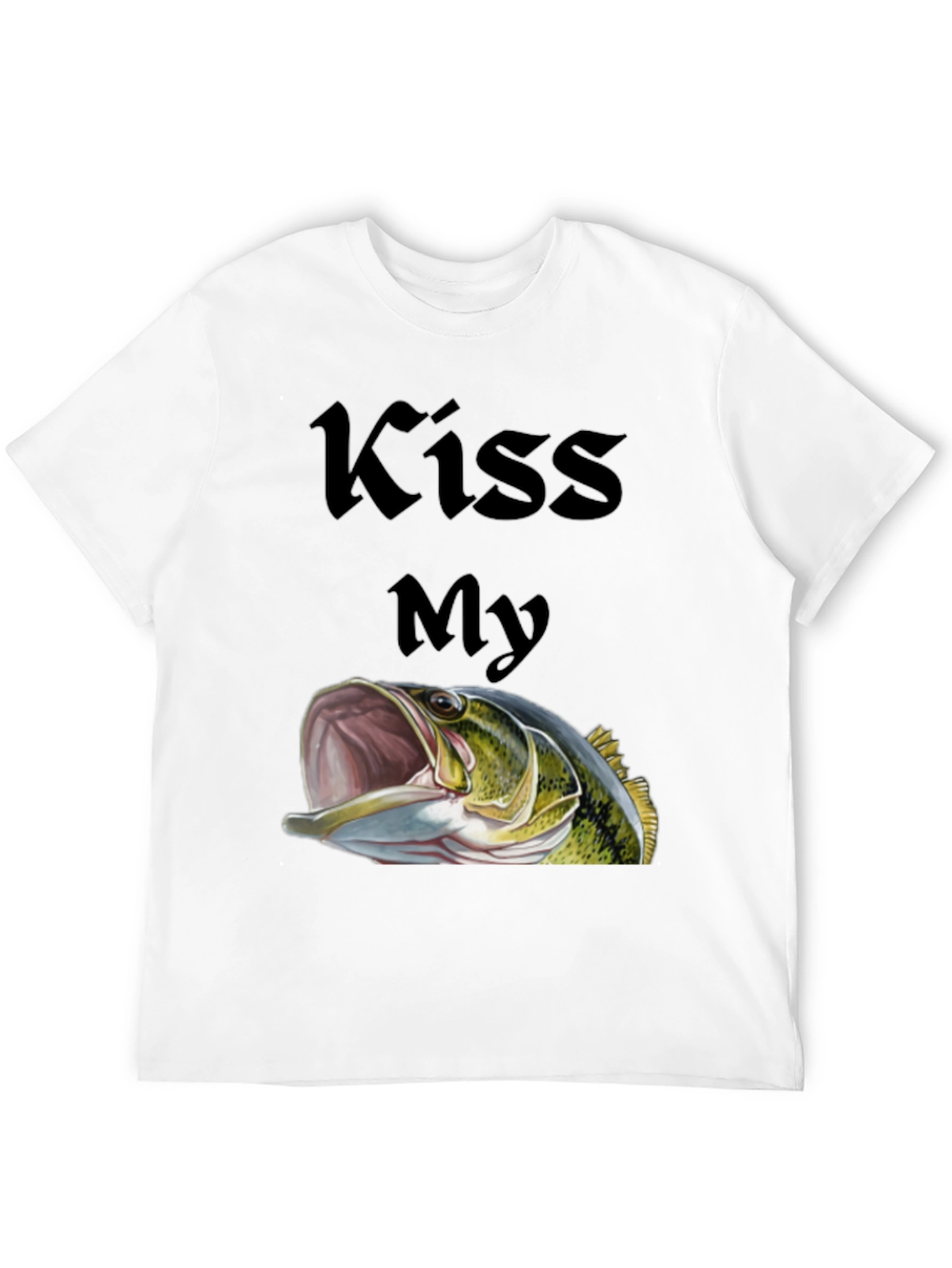 Kiss My Bass Graphic Tee - Black Fishing T-Shirt