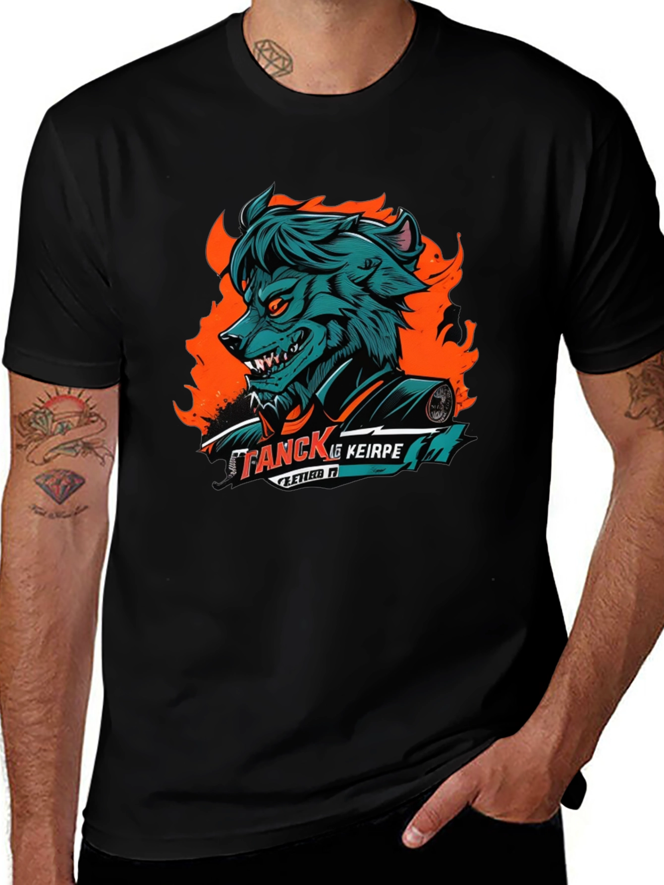 Wolf Graphic Black T-Shirt