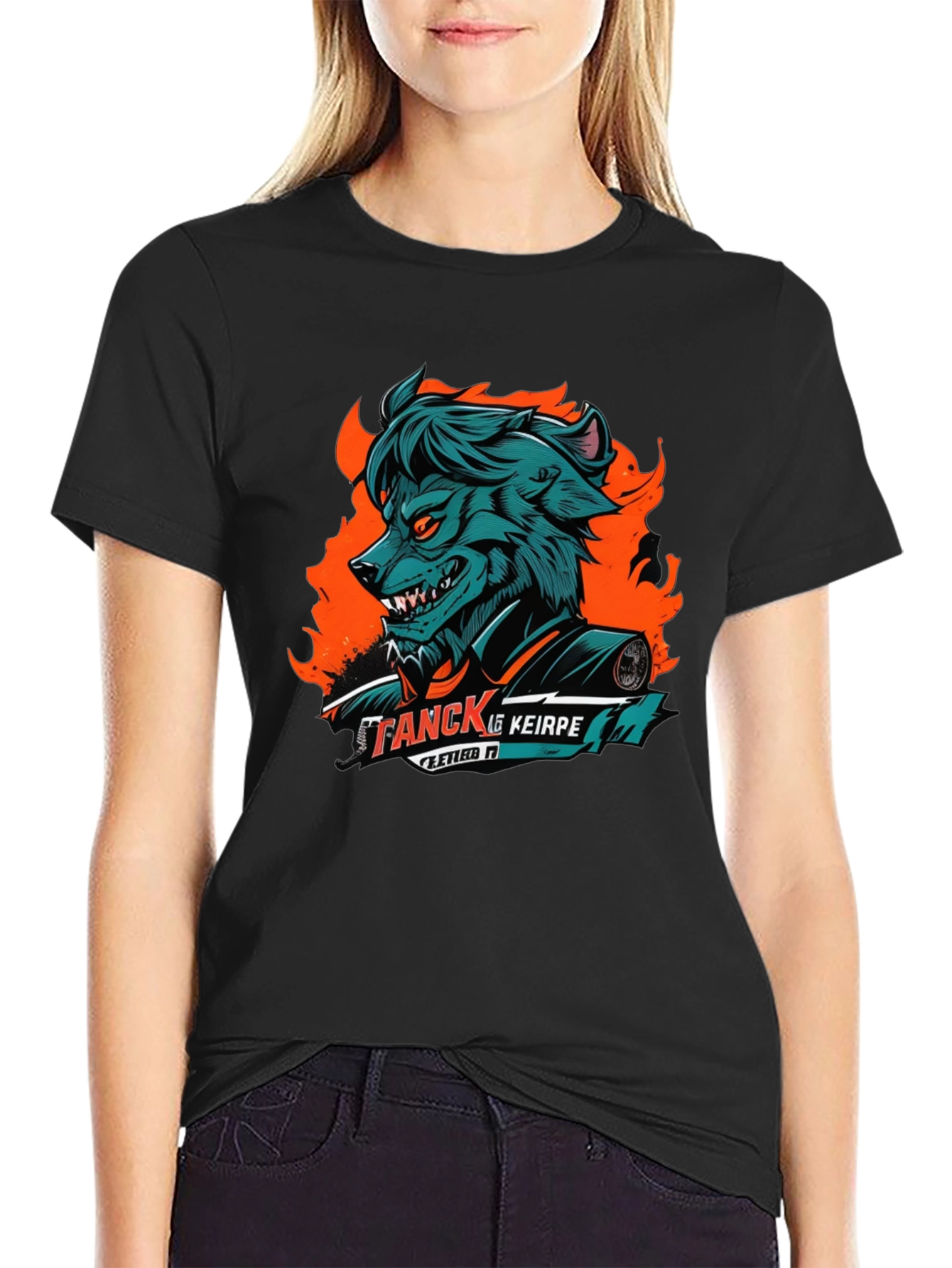 Wolf Graphic Black T-Shirt