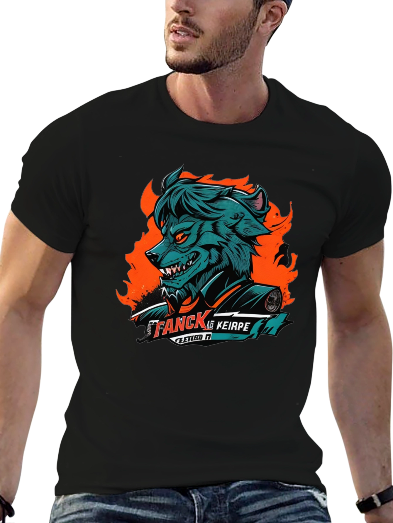 Wolf Graphic Black T-Shirt