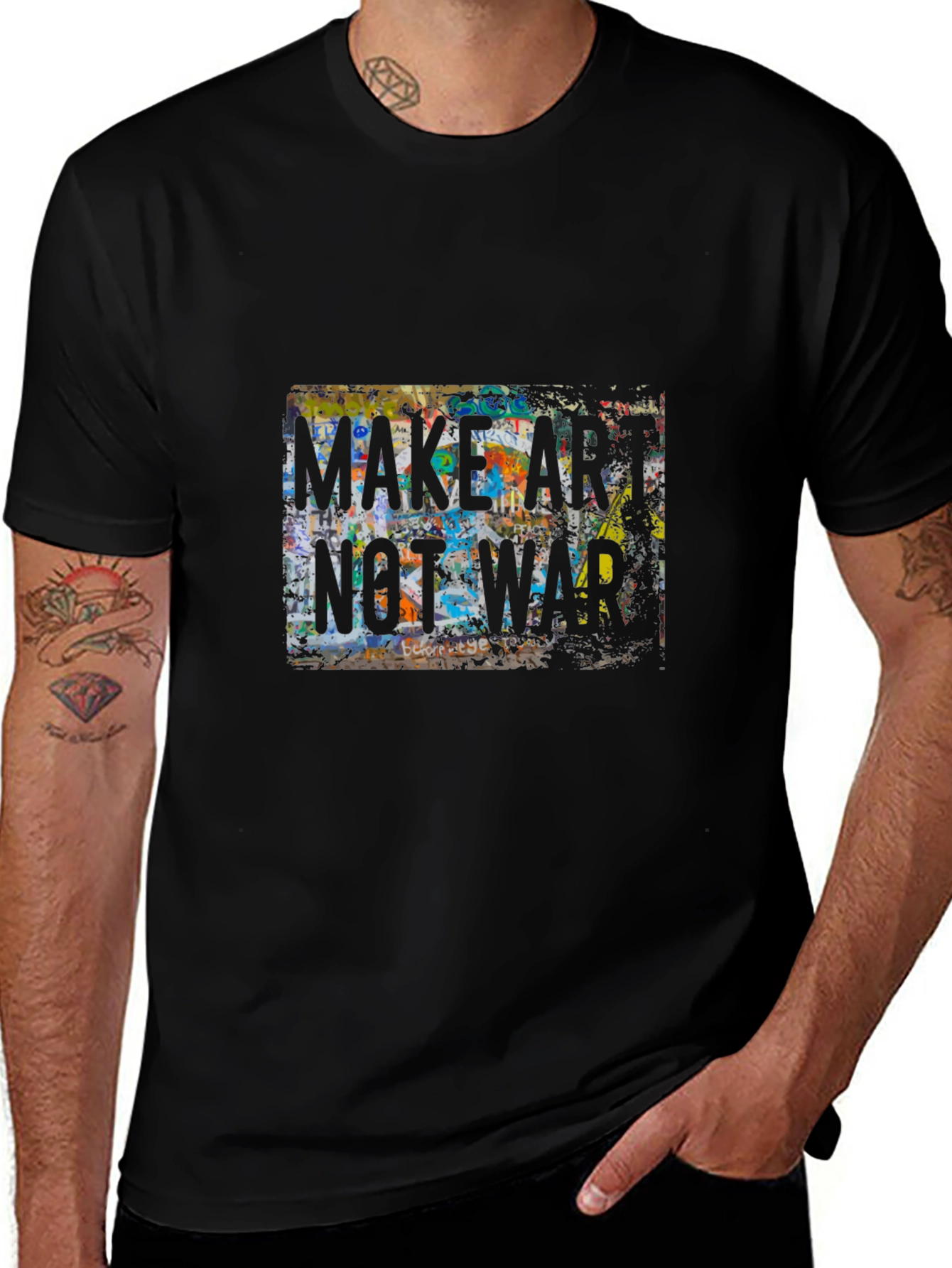 Make Art Not War T-Shirt - Stylish Graphic Tee