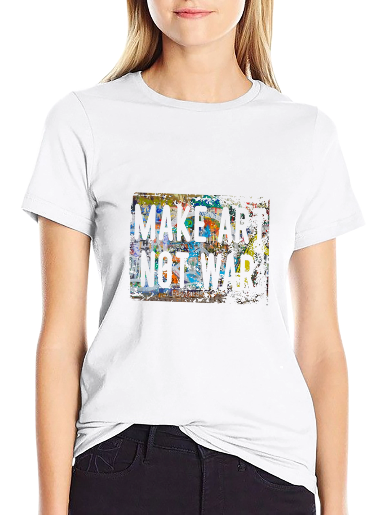 Make Art Not War T-Shirt - Stylish Graphic Tee
