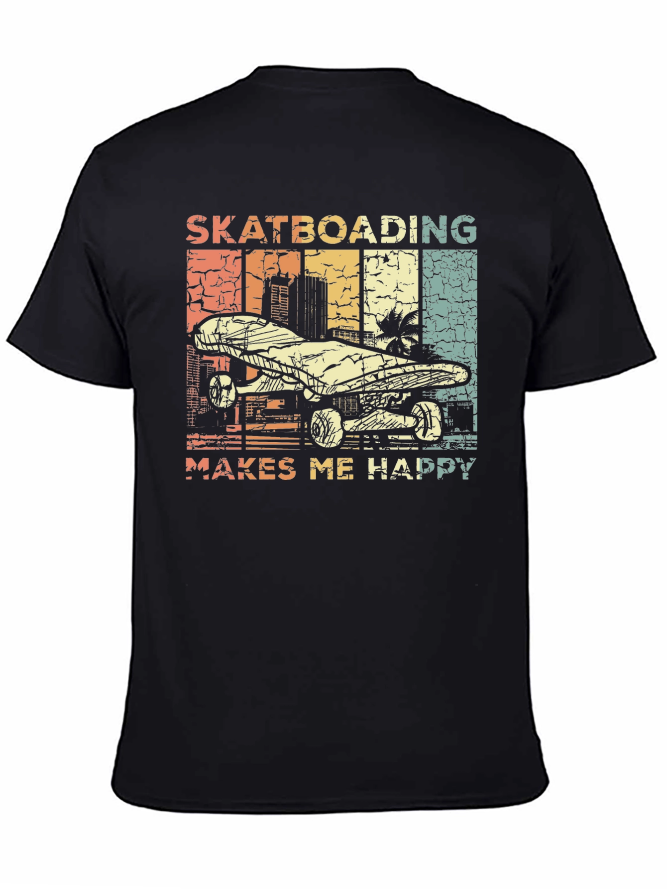 Skateboarding Makes Me Happy T-Shirt