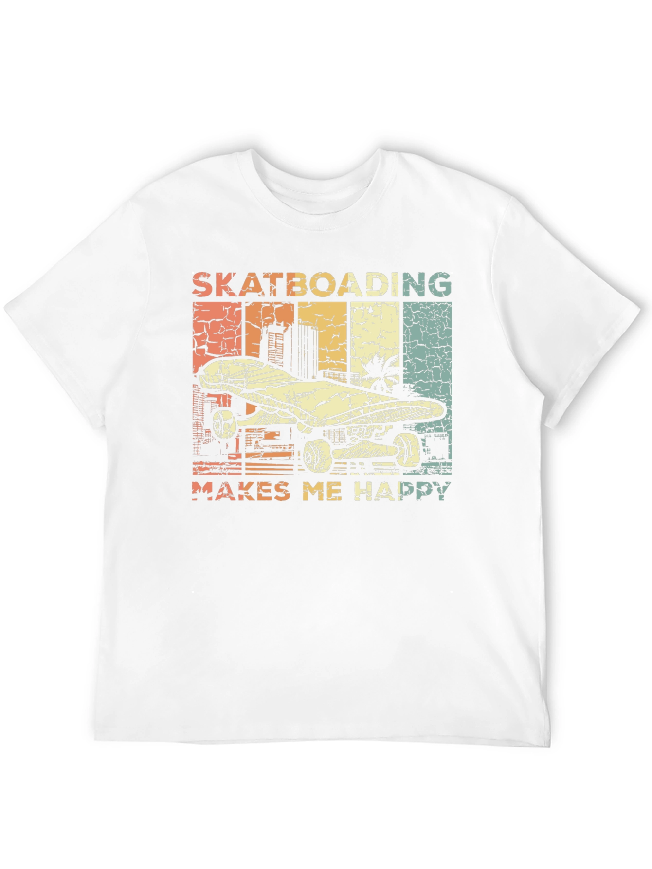 Skateboarding Makes Me Happy T-Shirt