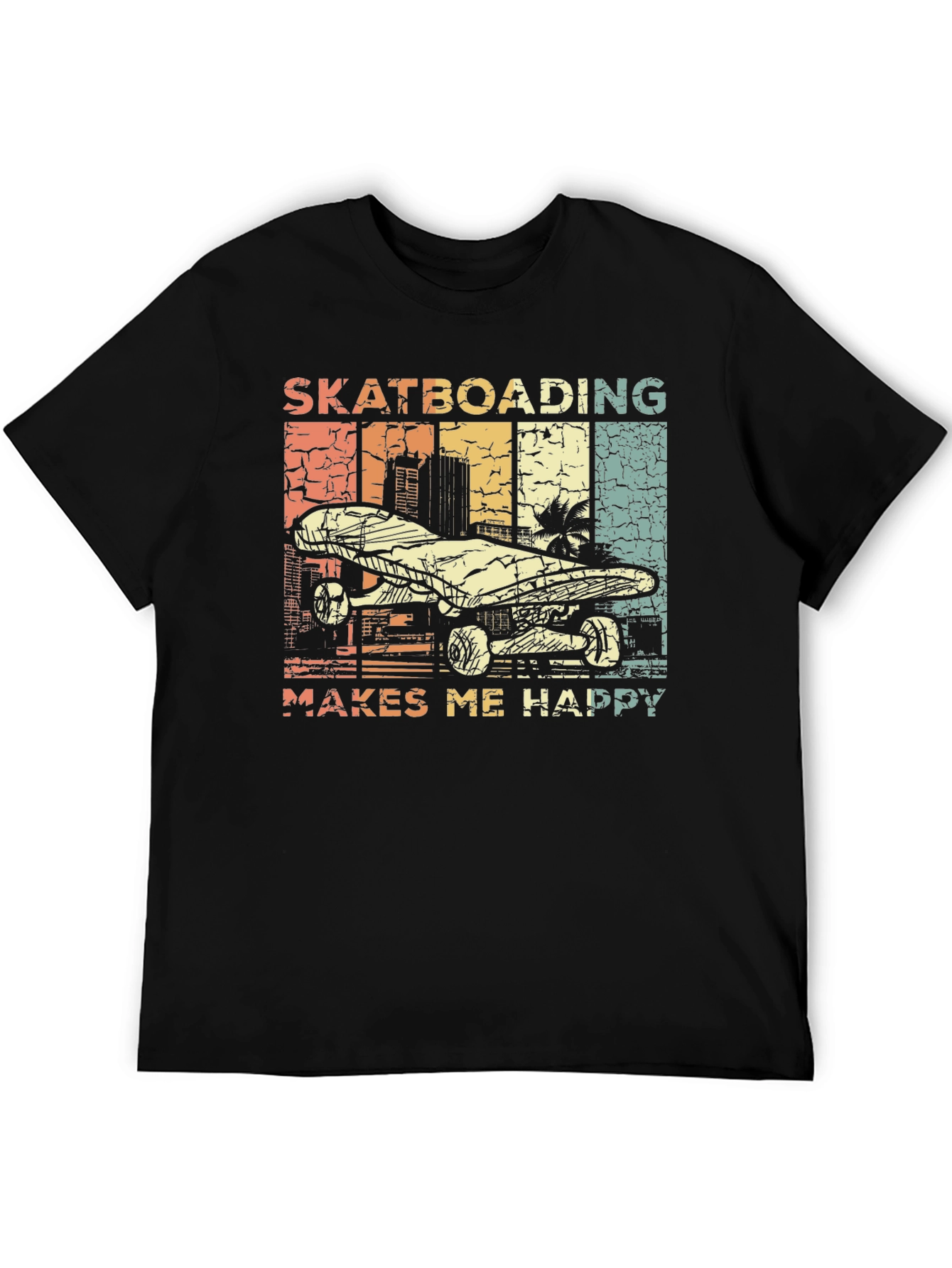 Skateboarding Makes Me Happy T-Shirt