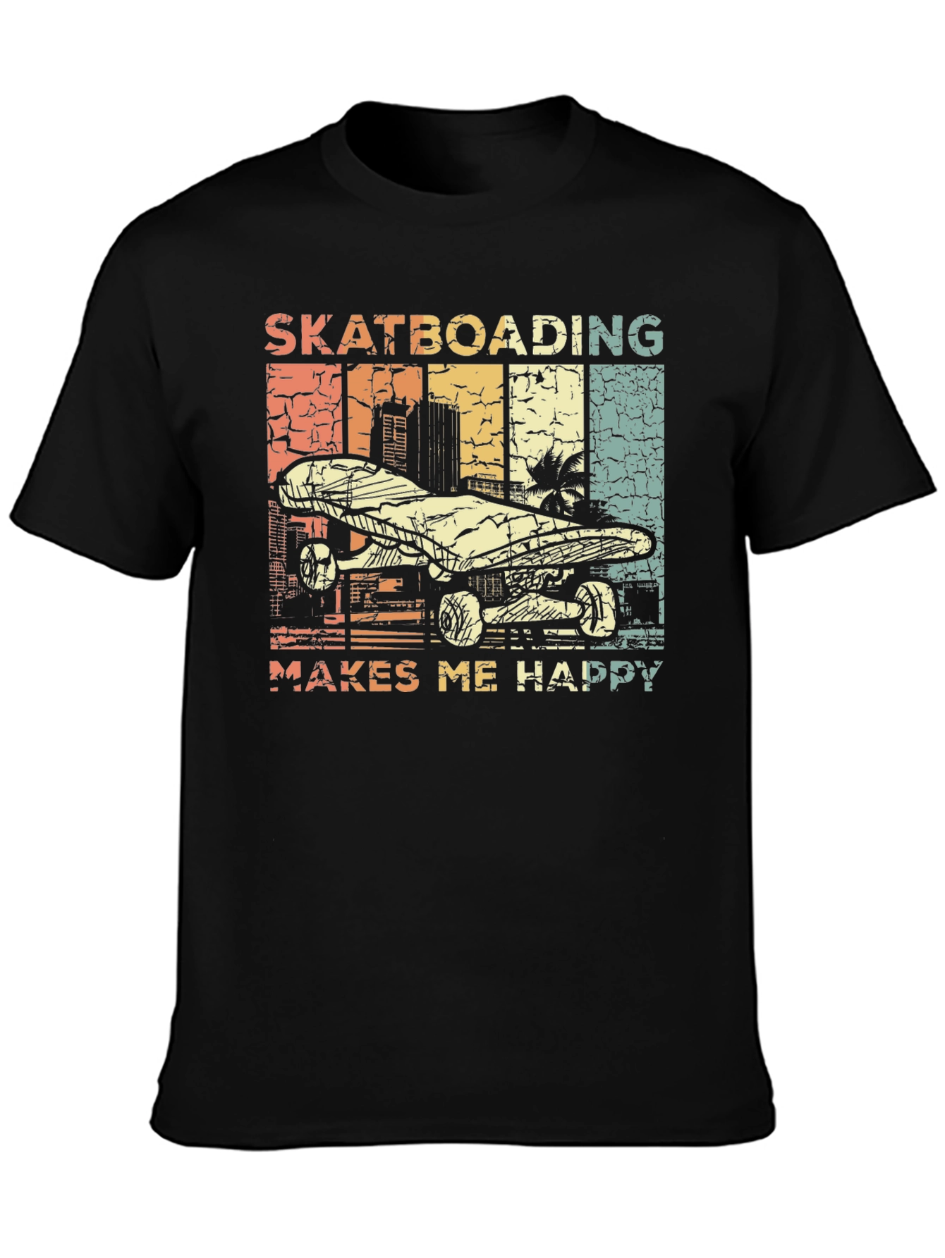 Skateboarding Makes Me Happy T-Shirt