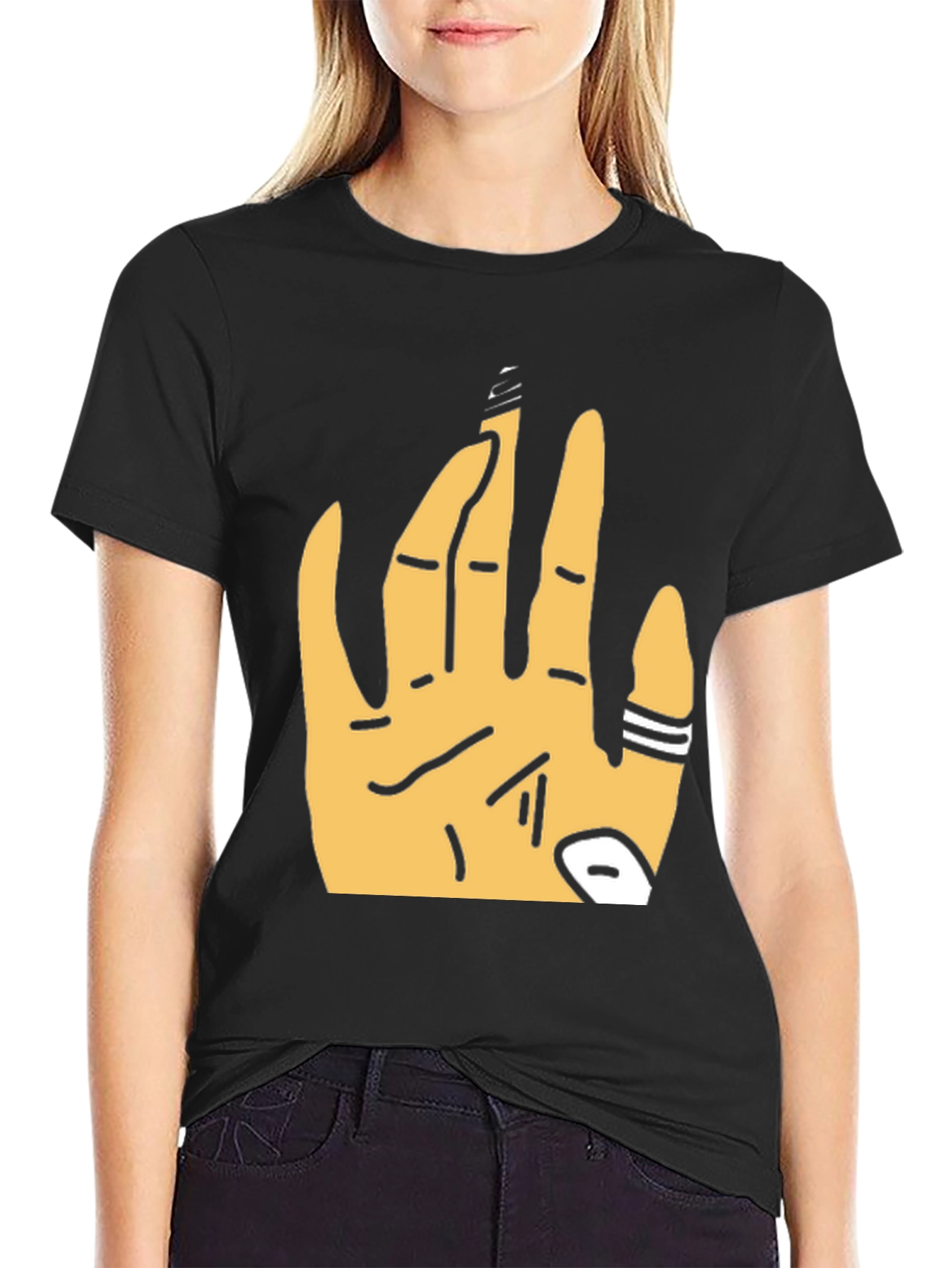 Graphic Tee - Hand Design Black T-Shirt