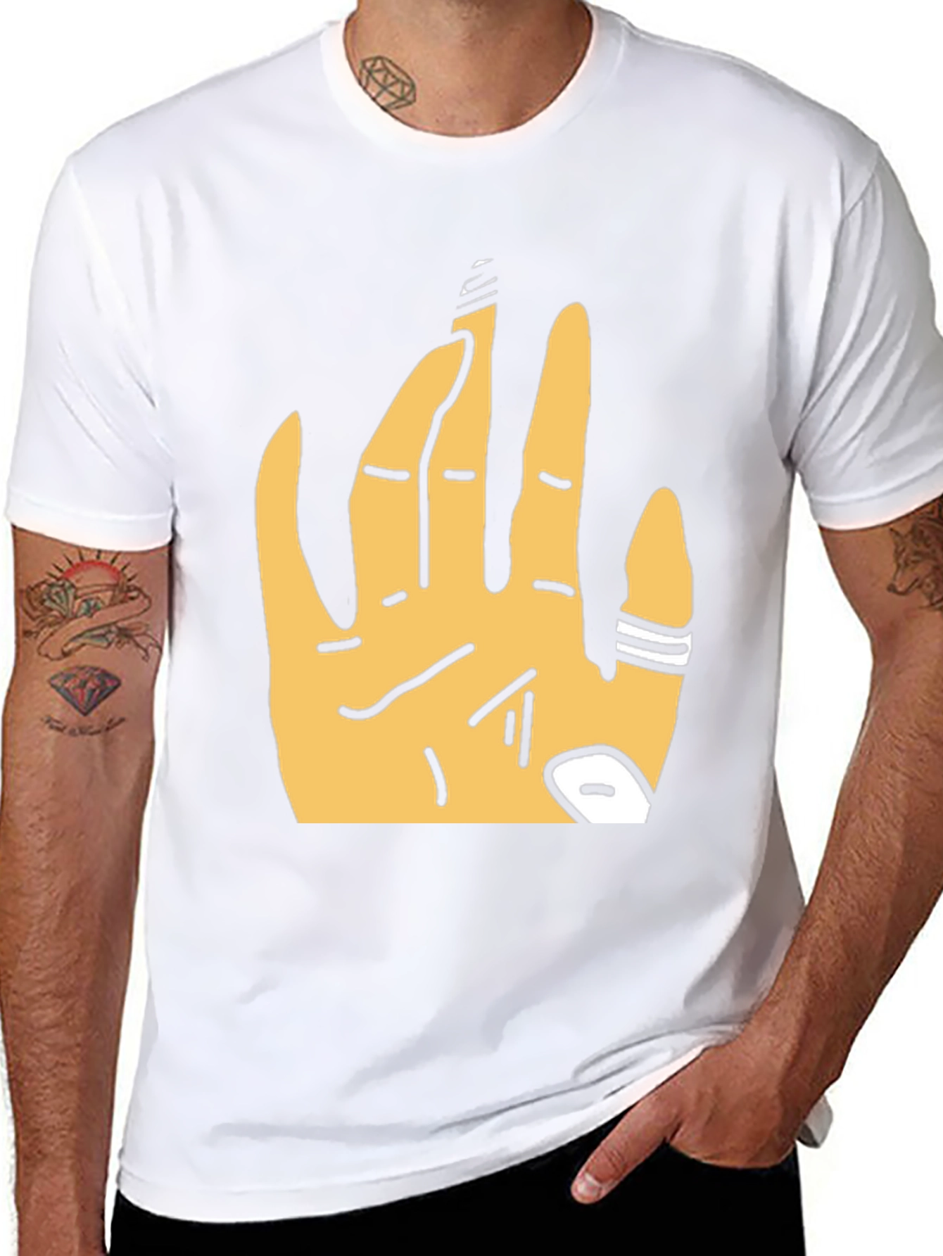 Graphic Tee - Hand Design Black T-Shirt